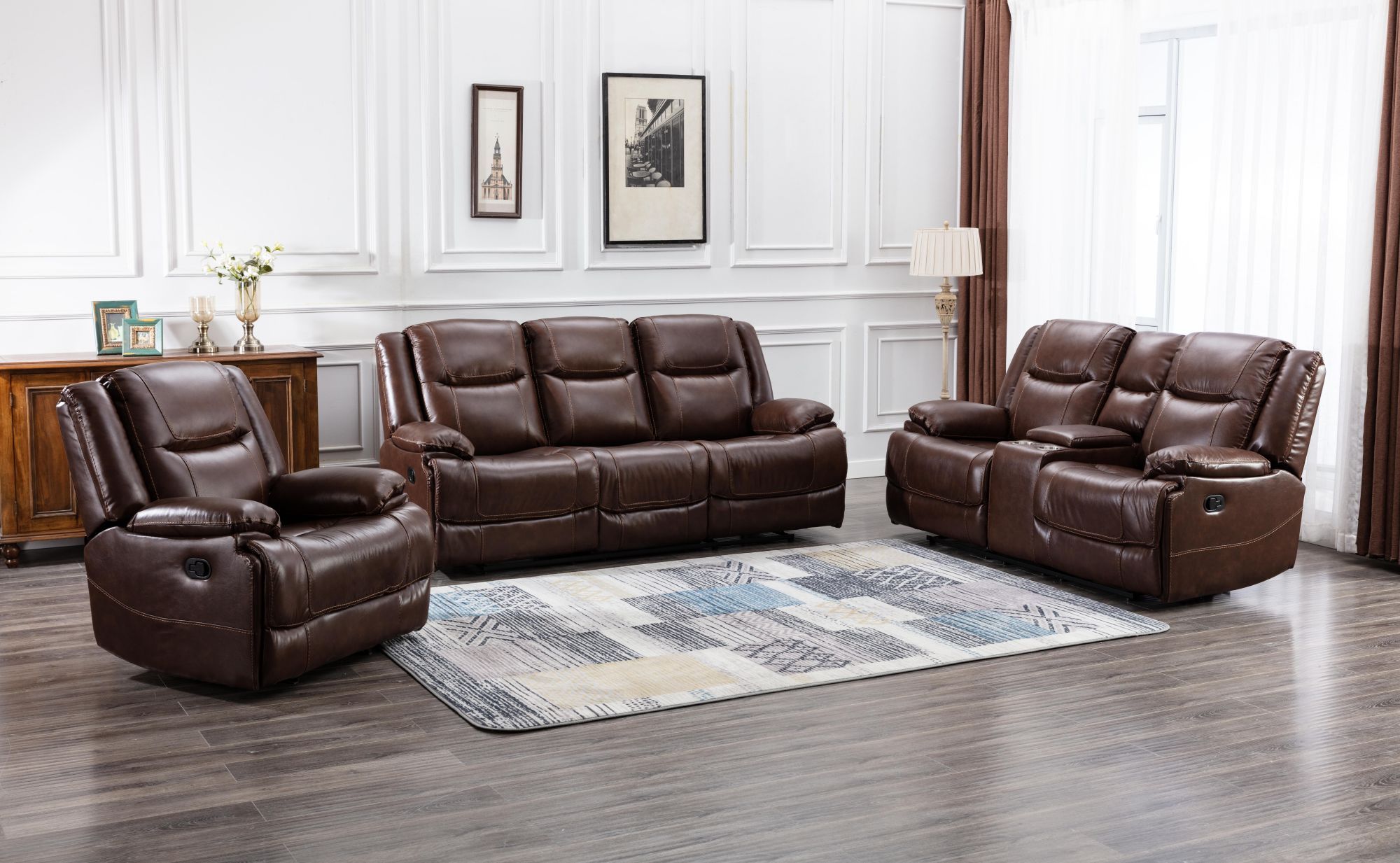 Combo Genuine Leather Sofa Living Room Sofa High Quality Sofa Set Sofa-CASAINC