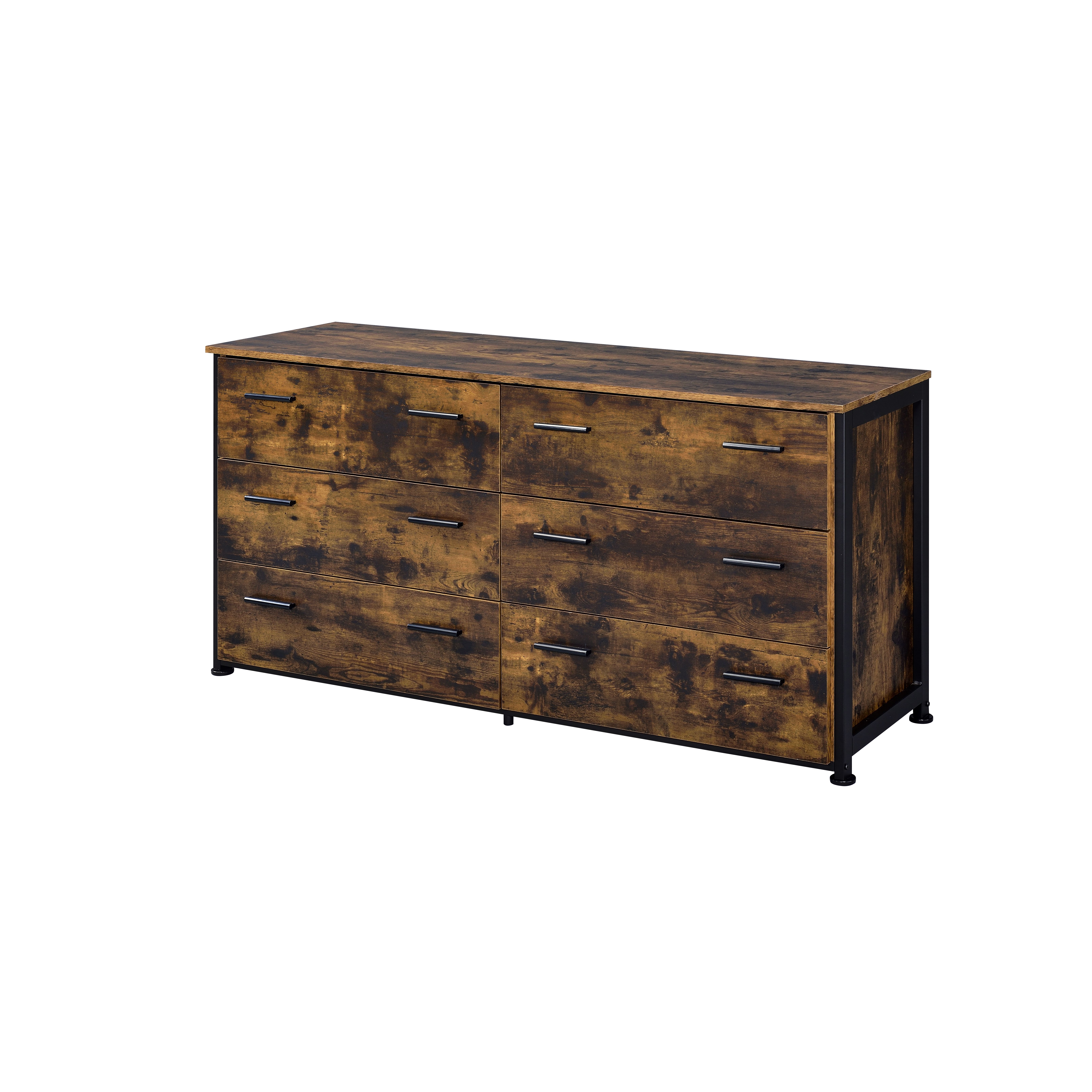 ACME Juvanth Dresser in Rustic Oak  Black Finish-CASAINC