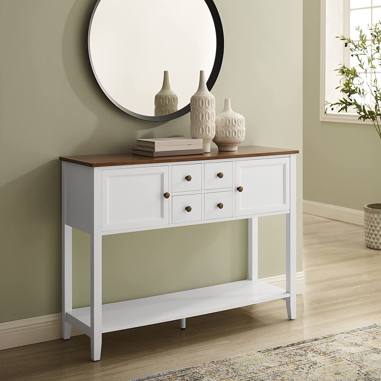 Sideboard Buffet Storage Cabinet with Storage Drawers Storage Cabinets and Large Shelf