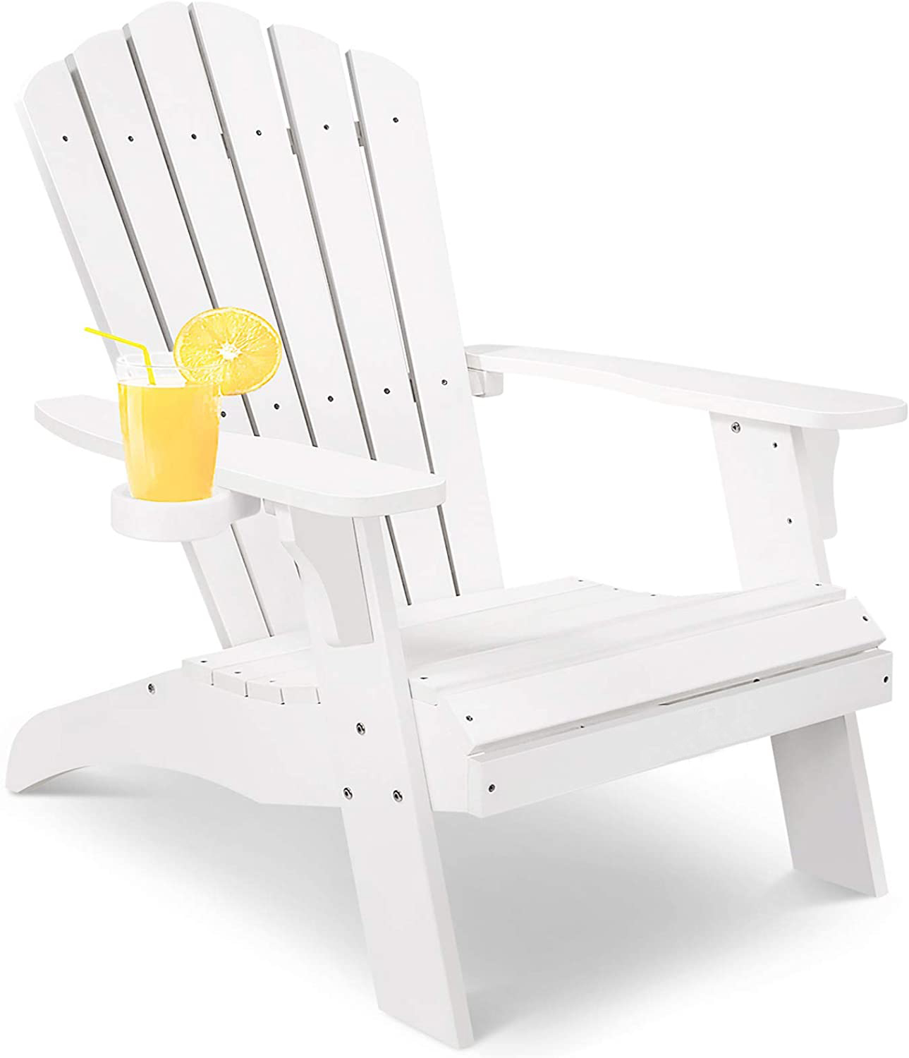 Polystyrene Adirondack Chair - White-CASAINC