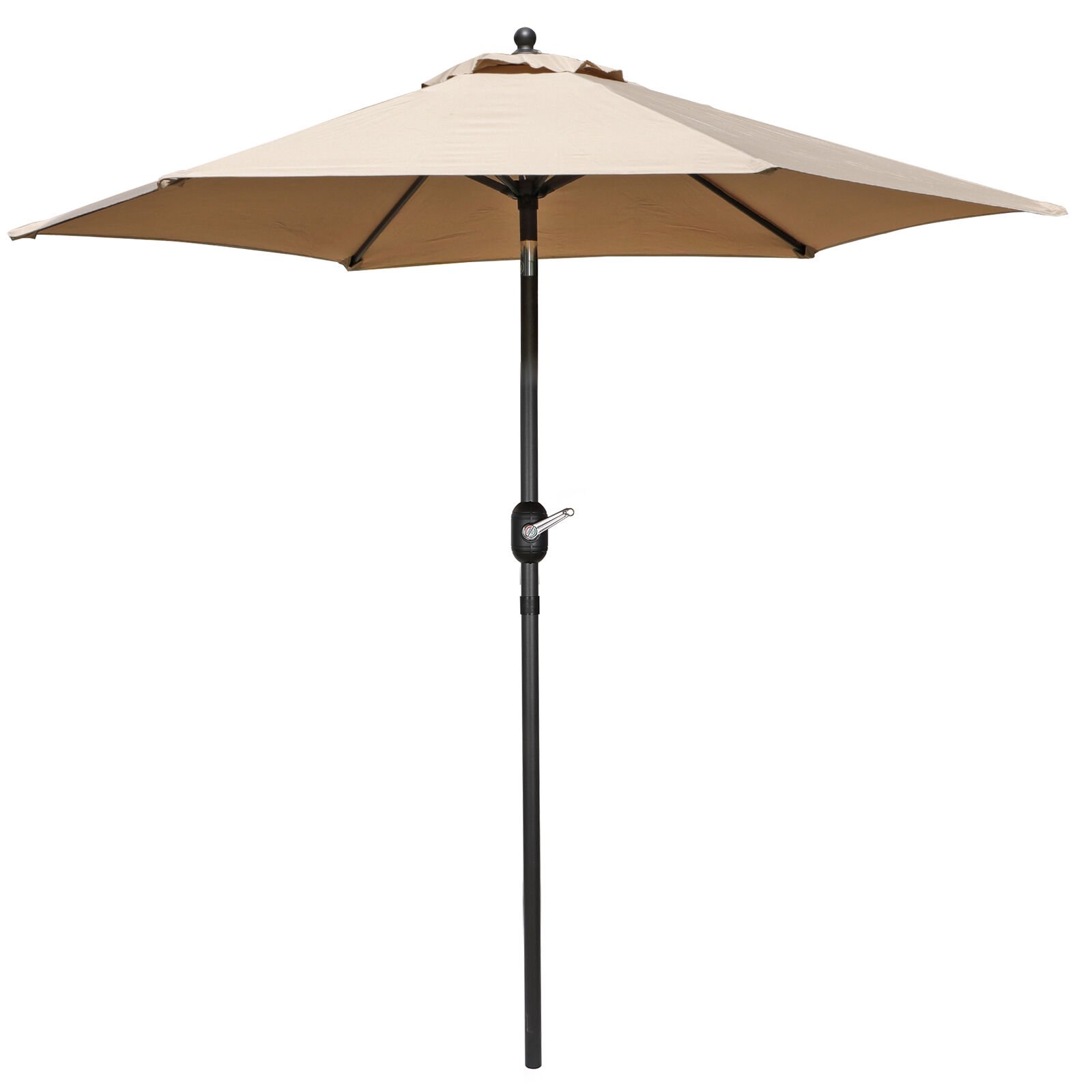 7.5ft Outdoor Patio Umbrella for Inground Pool Balcony Backyard Khaki