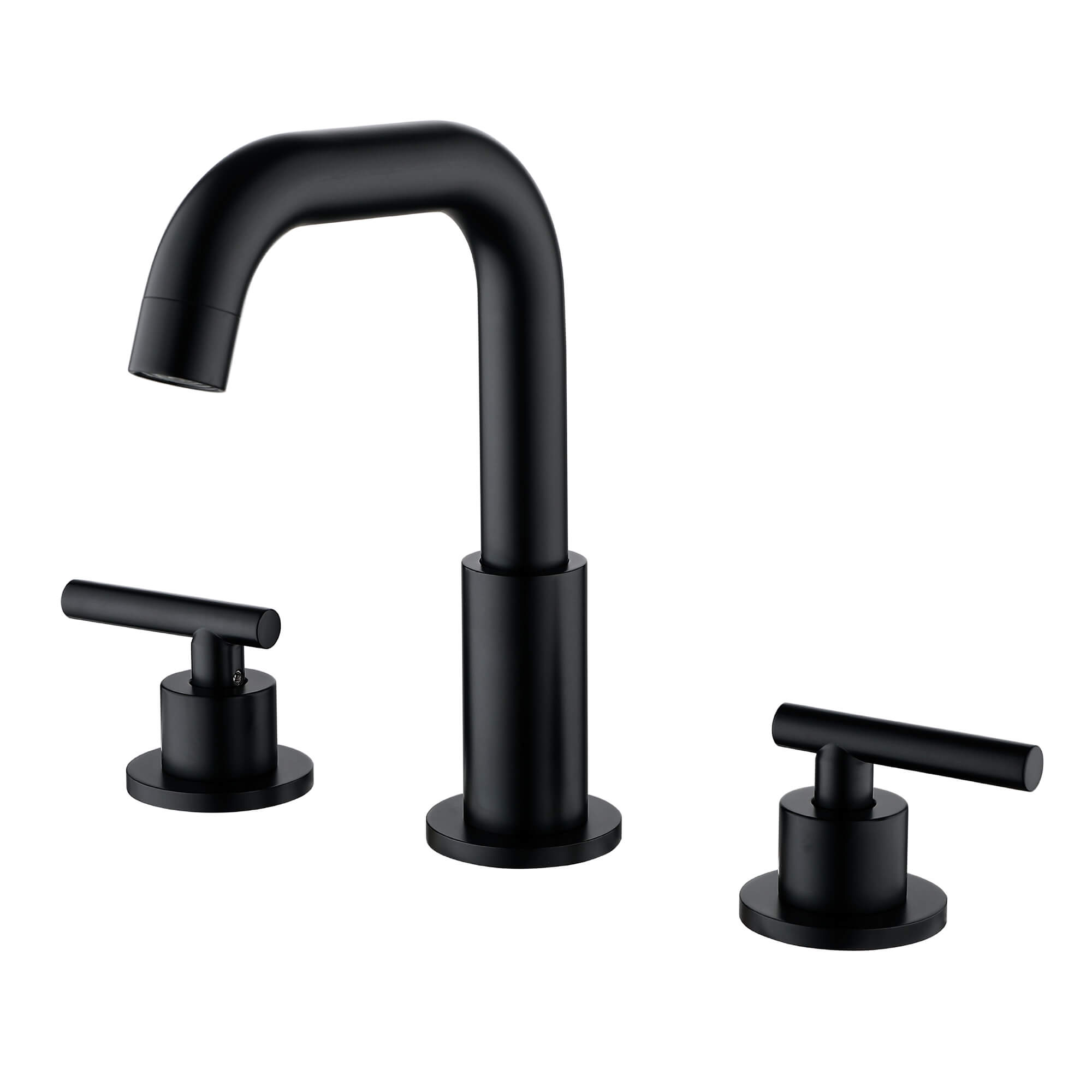 3-Hole 8 Inch Widespread 2-Handle Mid-Arc Bathroom Sink Faucet