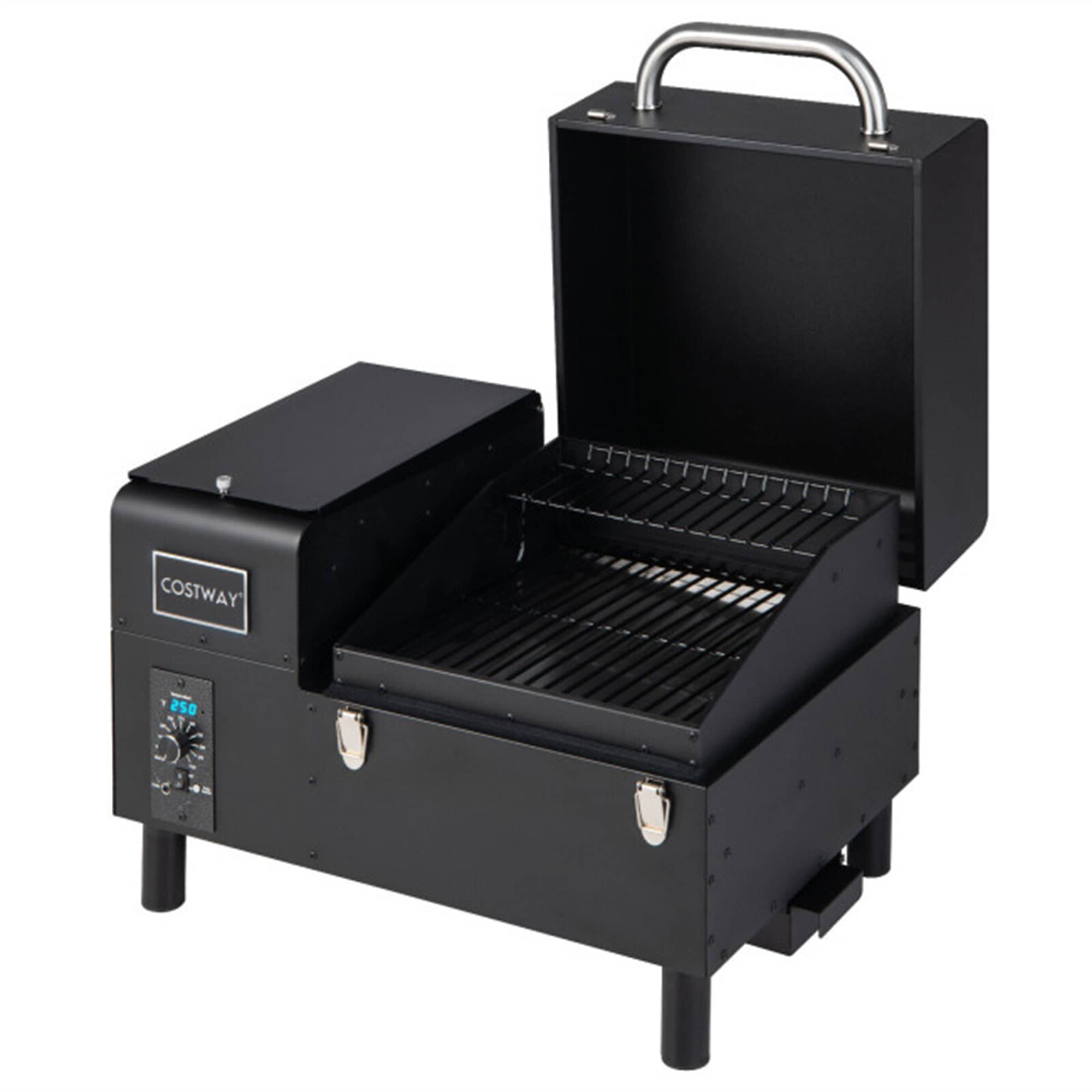 CASAINC Portable Pellet Grill and Smoker Tabletop with Temperature Probe