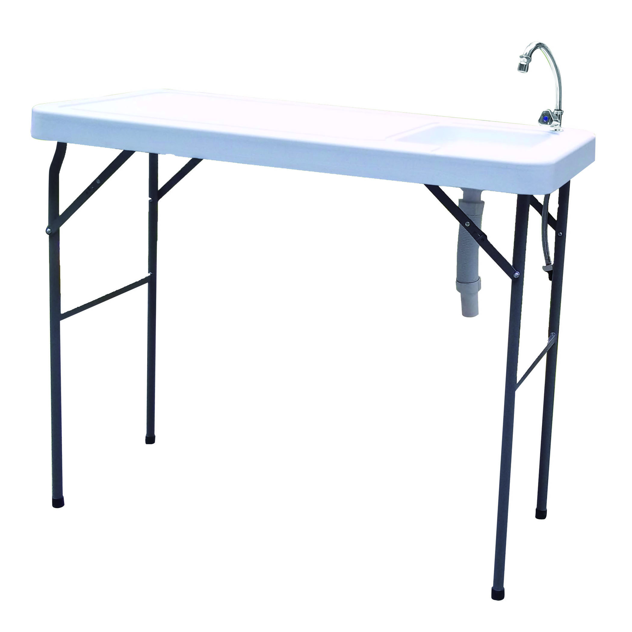 Outdoor Fish and Game Cutting Cleaning Table w/Sink and Faucet-CASAINC