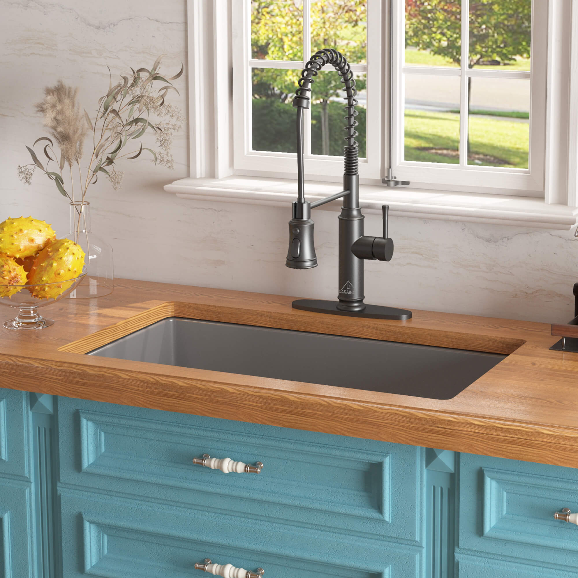 32 in. Undermount Single Bowl Fireclay Kitchen Sink with Grid and Drainer With cUPC Certified, in Glossy White/Matte Black/Matte Gray