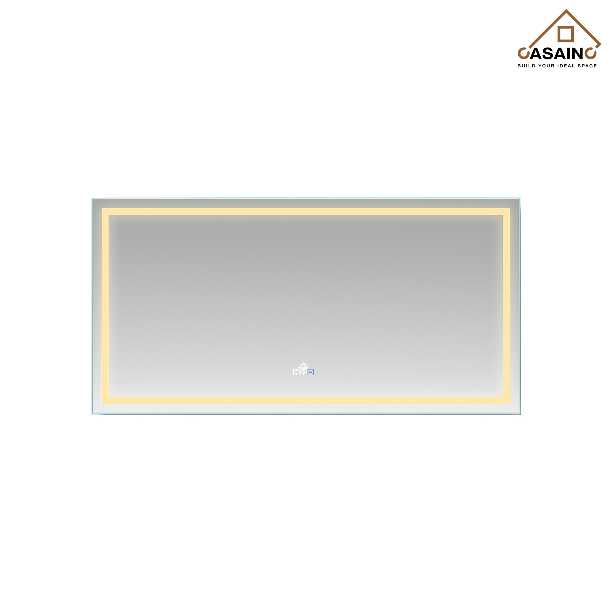 CASAINC Wall Mounted Modern LED Bathroom Mirror, Dimmable and Anti-Fog (72-in W × 36-in H)