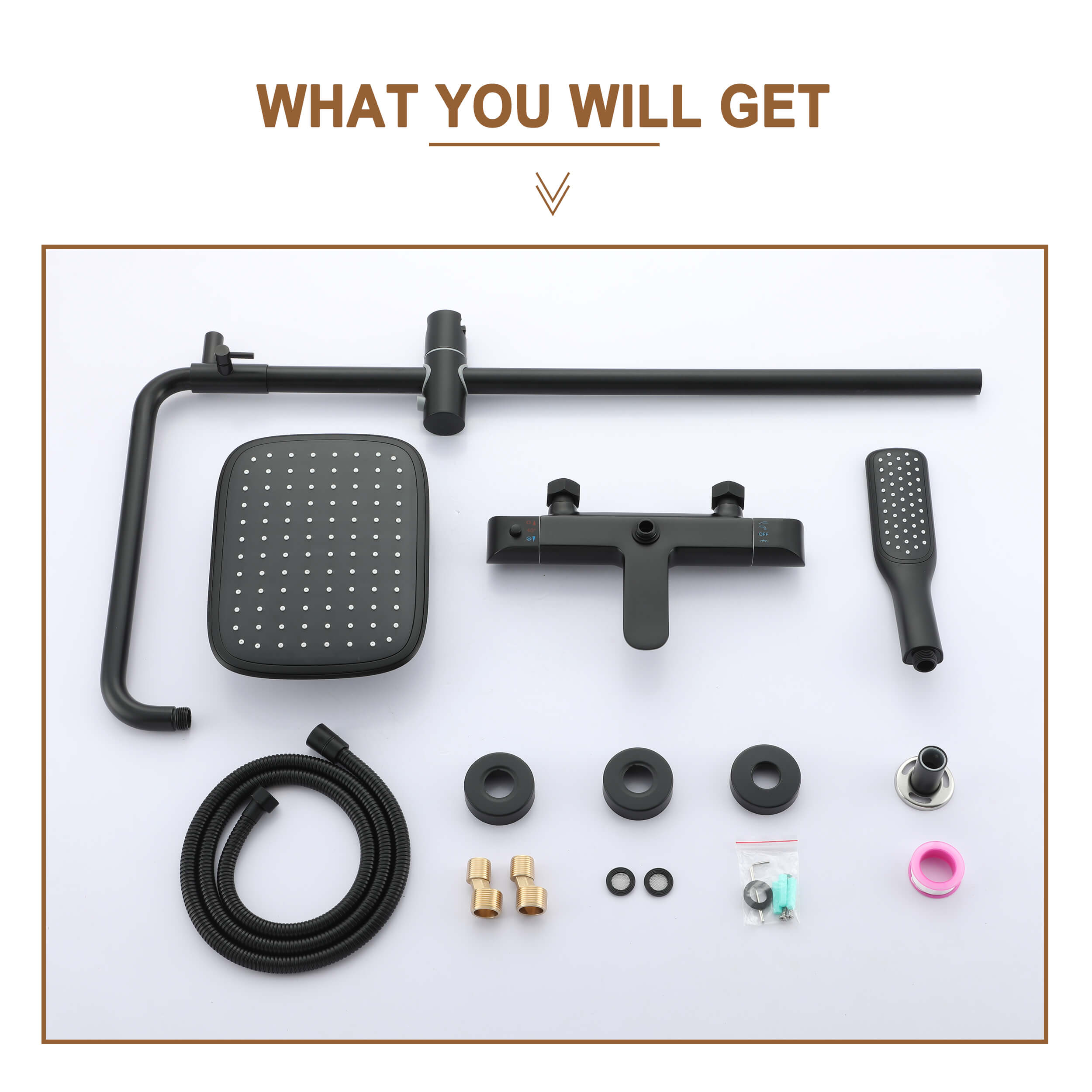 CASAINC Shower System in Matte Black