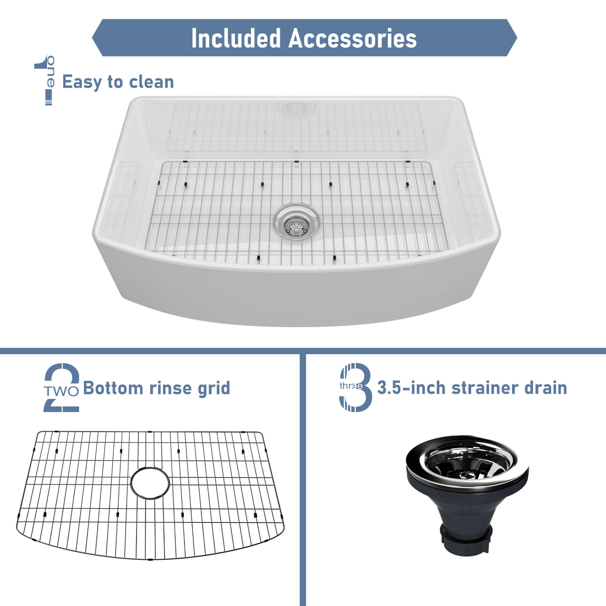 3.5 Matte Black Kitchen Sink Drain