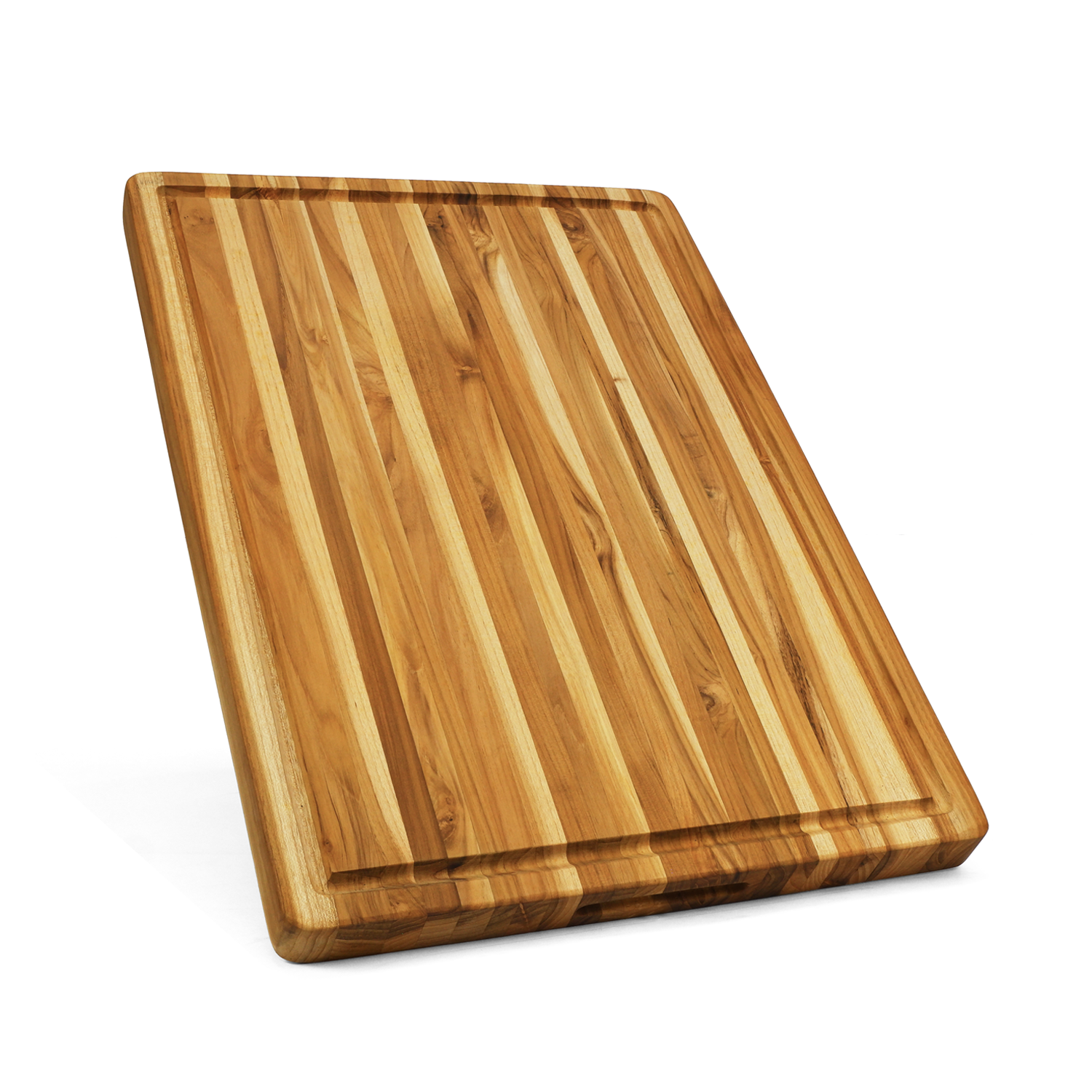 BEEFURNI Rectangle Shape Real Teak Wood Durable Hard Wooden Cutting Chopping Board With Juice Groove 24 INCH, Pack of 5 Pieces-CASAINC