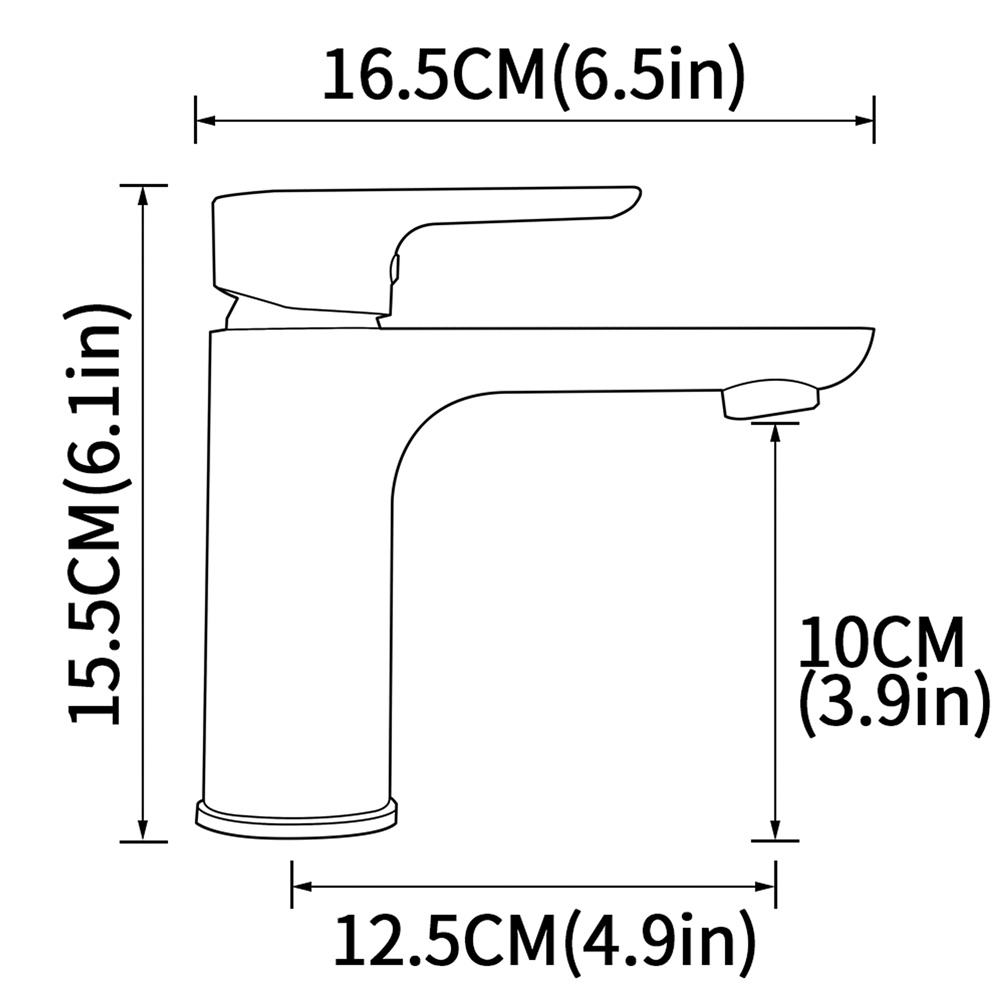 Casainc Single-Handle Bathroom Sink Faucet in Brushed Gold with Water Supply Lines-CASAINC
