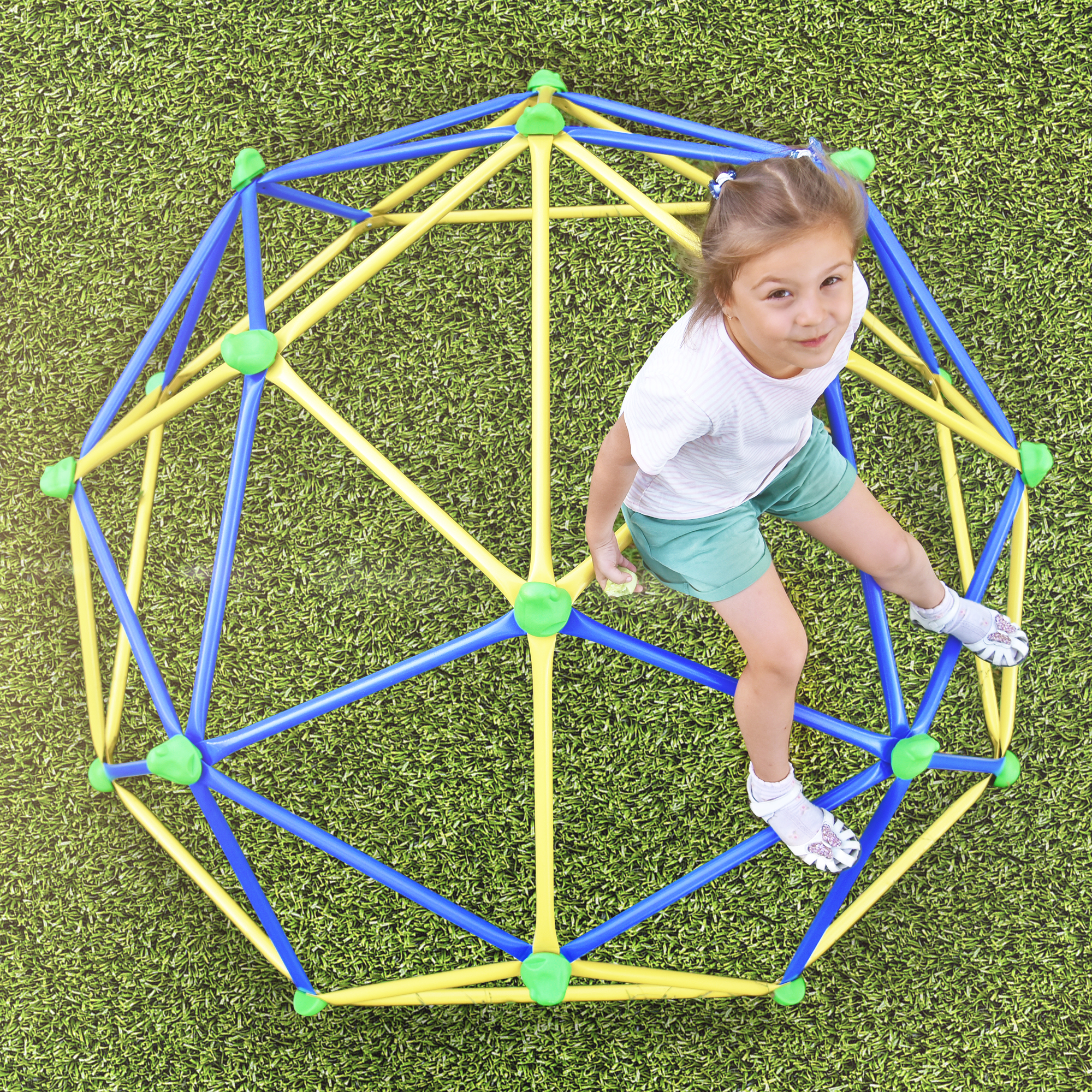 Kids Climbing Dome Jungle Gym - 6 ft Geometric Playground Dome Climber Play Center with Rust  UV Resistant Steel, Supporting 800 LBS-CASAINC
