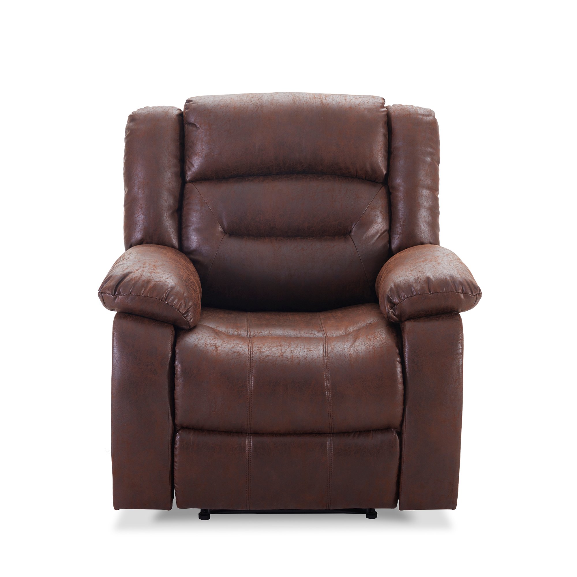 Linen fabric Heated Massage Recliner Sofa Ergonomic Lounge with 8 Vibration Points-CASAINC