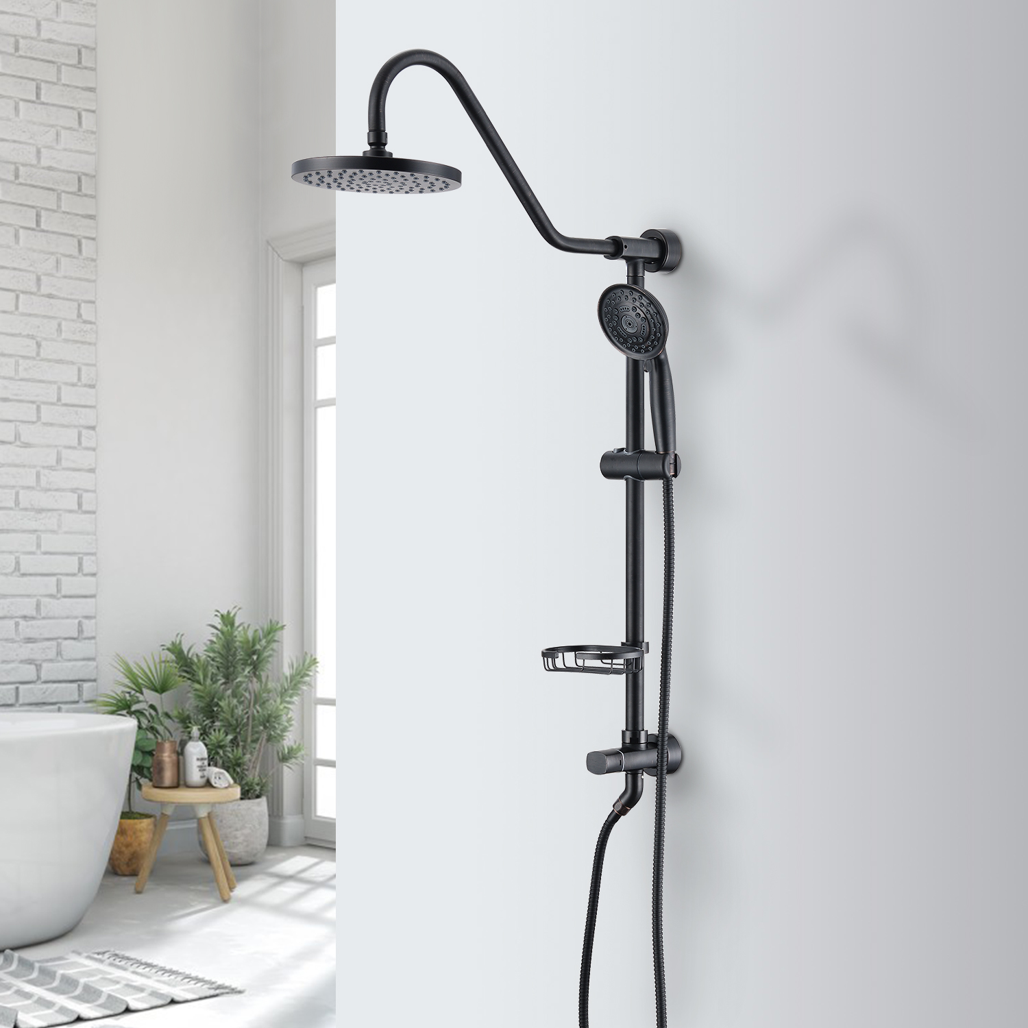 Shower Head with Handheld Shower System-CASAINC