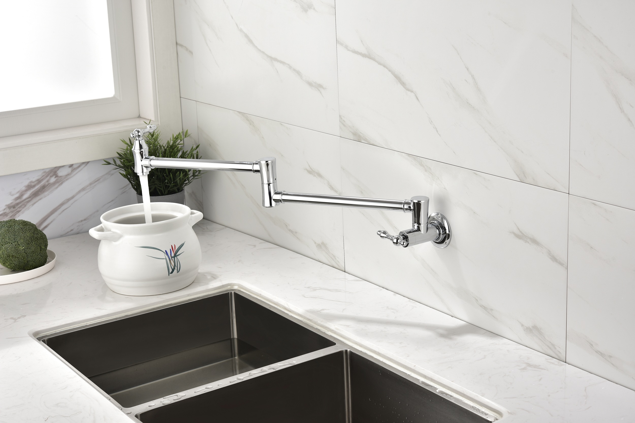 Pot Filler Faucet Wall Mount-CASAINC