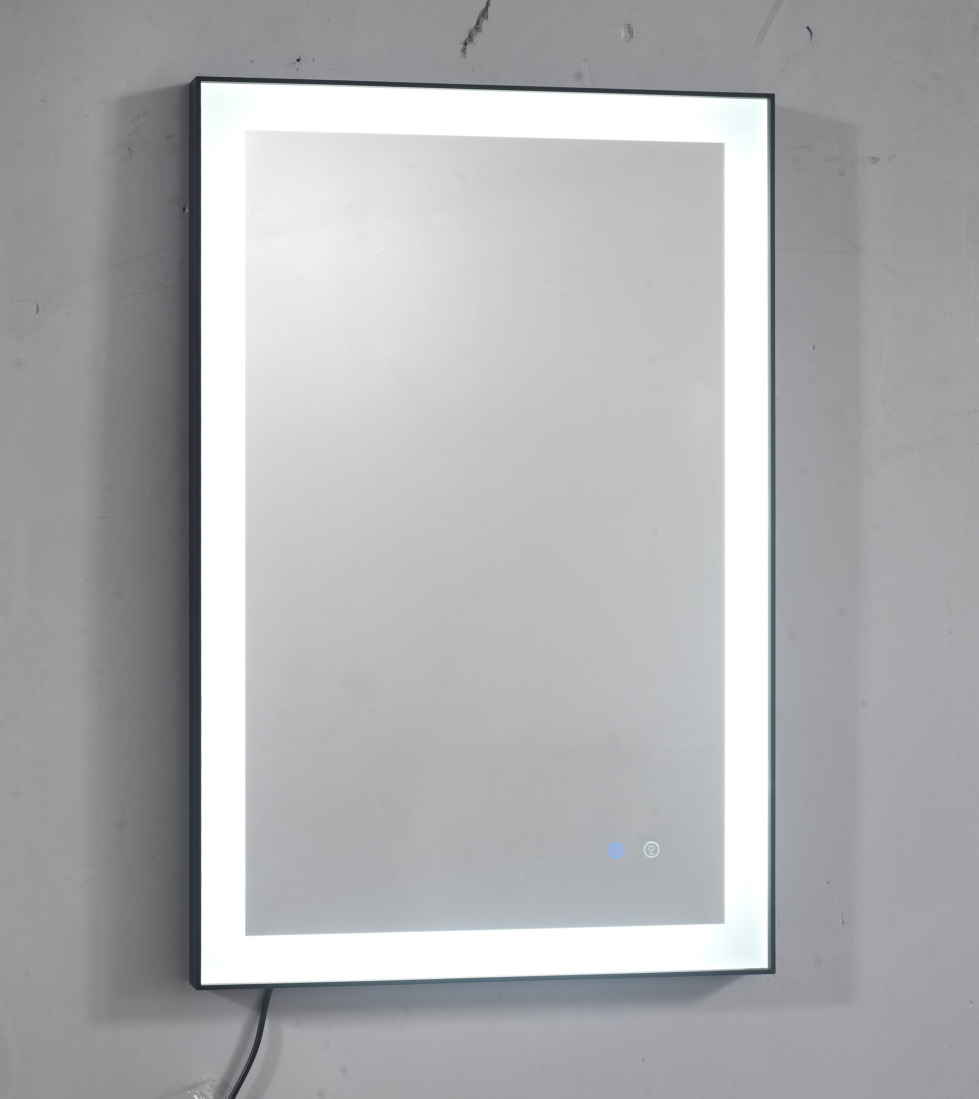 36*24 LED Lighted Bathroom Wall Mounted Mirror with High Lumen+Anti-Fog Separately Control-CASAINC