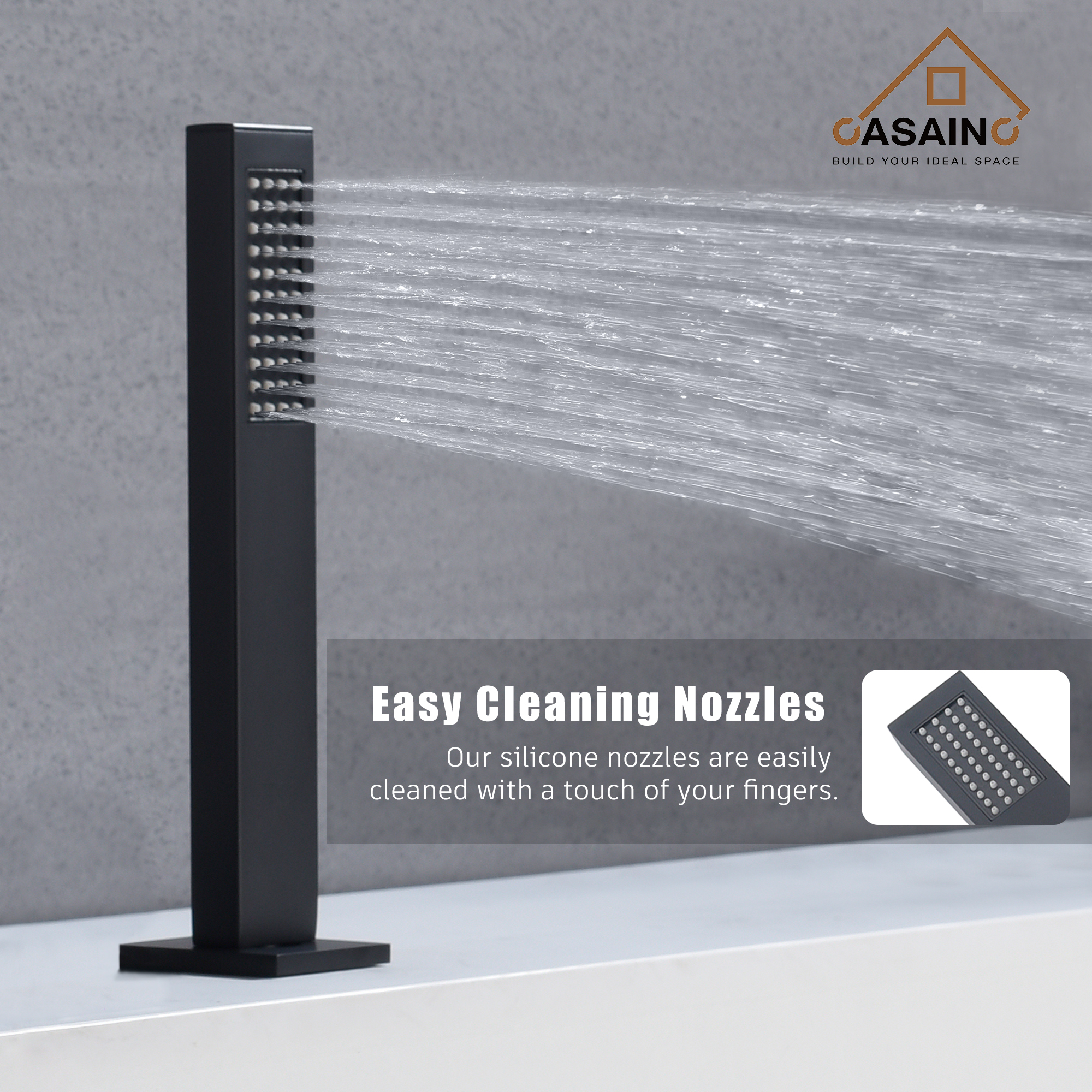 CASAINC Hot Sale 5 hole Bathtub Faucet With Handheld Shower Head