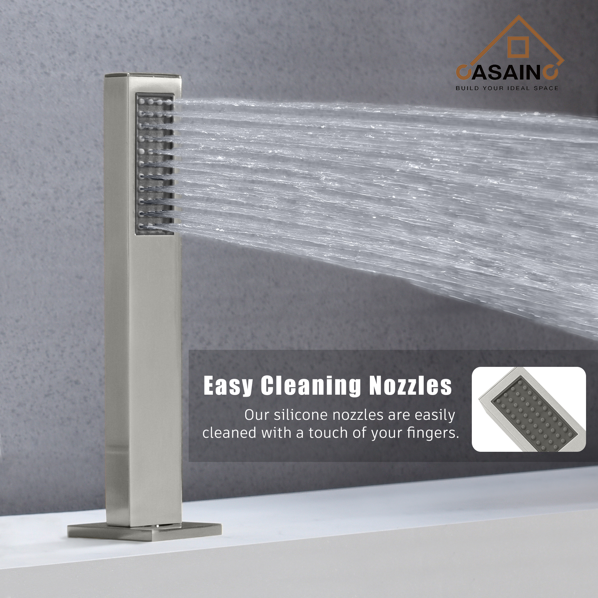 CASAINC Hot Sale 5 hole Bathtub Faucet With Handheld Shower Head