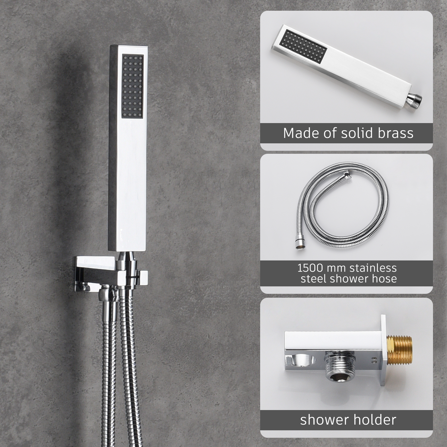 Casainc 2 Function 10" Ceiling Mount Dual Shower Heads Shower System In Black