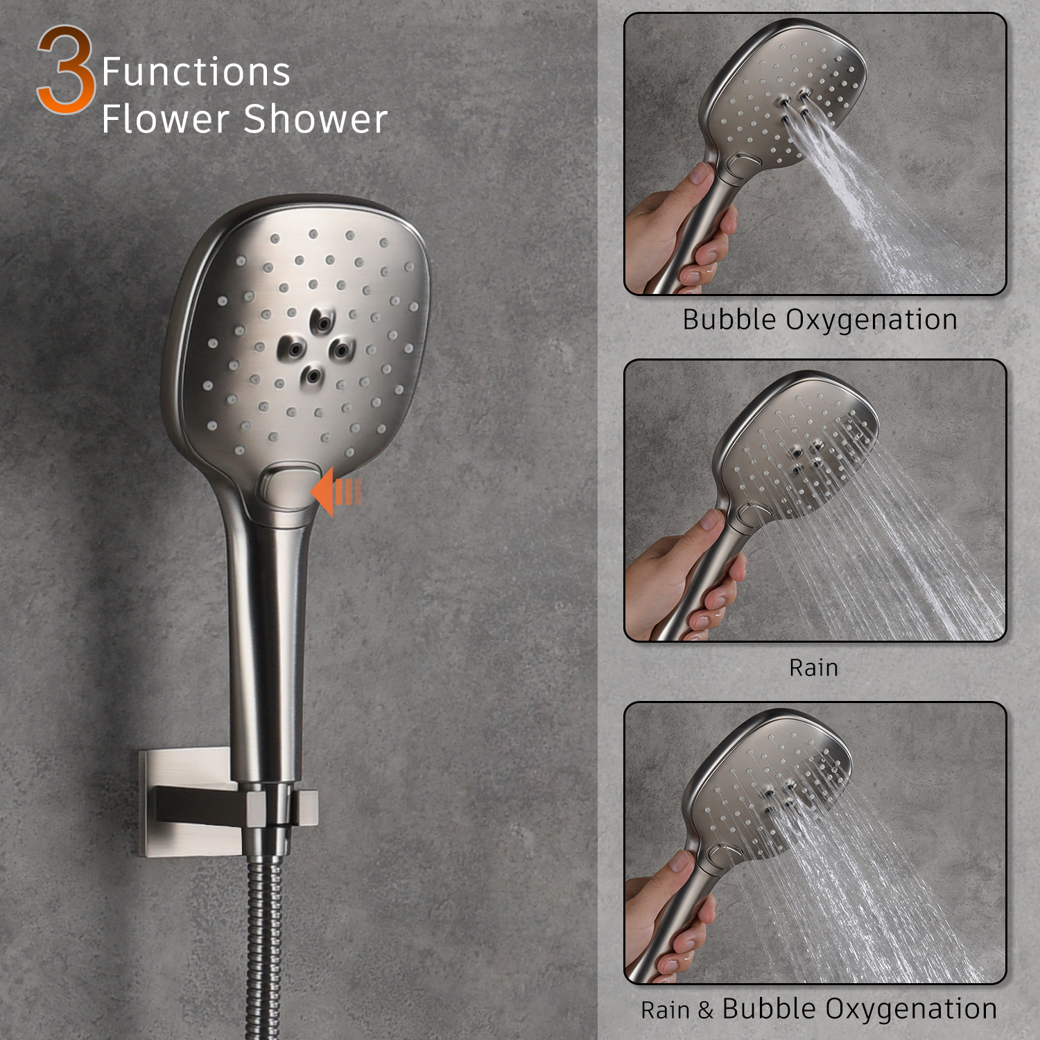 Casainc 2 Function 10" Wall Mounted Dual Shower Heads Shower System In Chrome