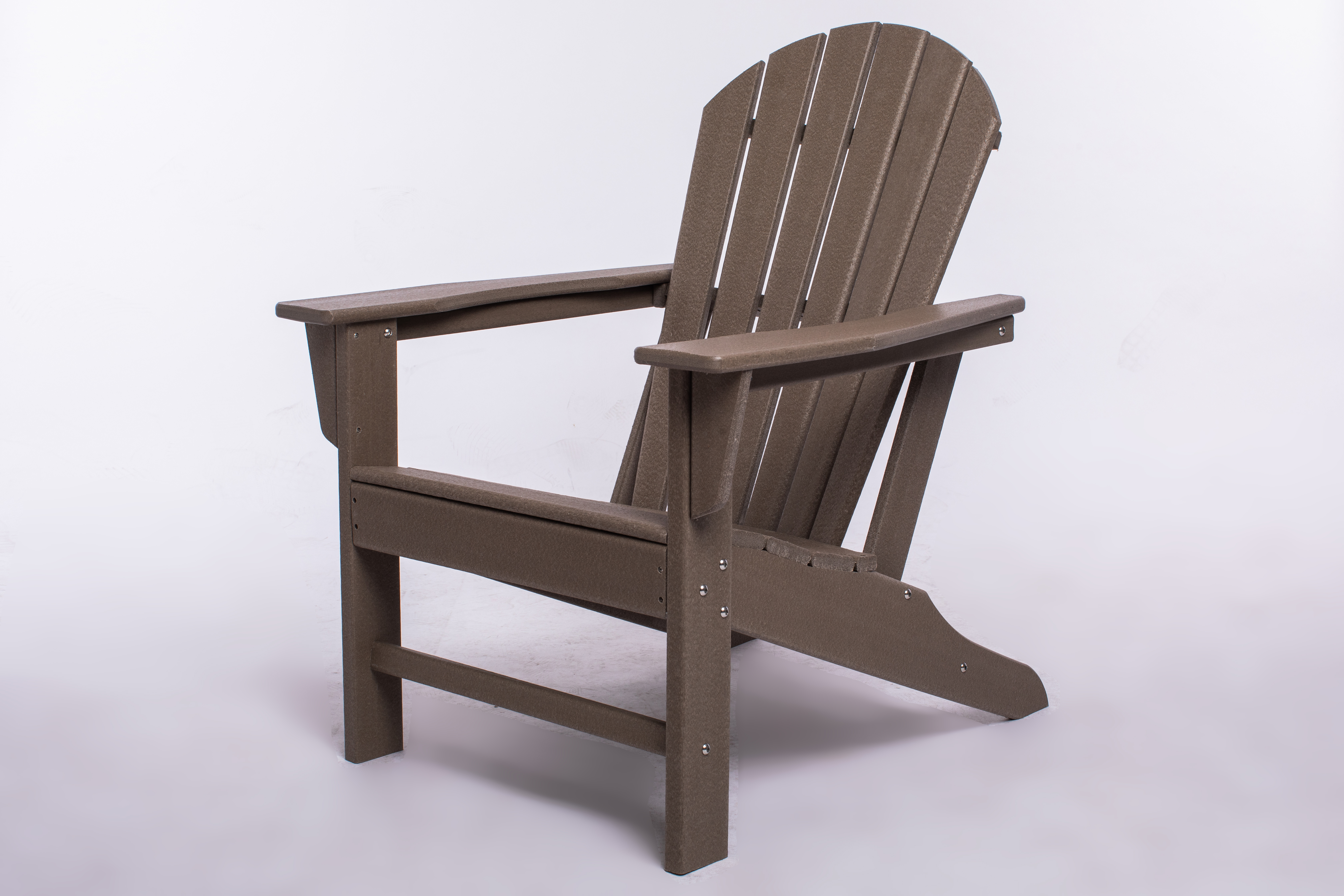 UM HDPE Resin Wood Adirondack Chair - Dark Brown-CASAINC