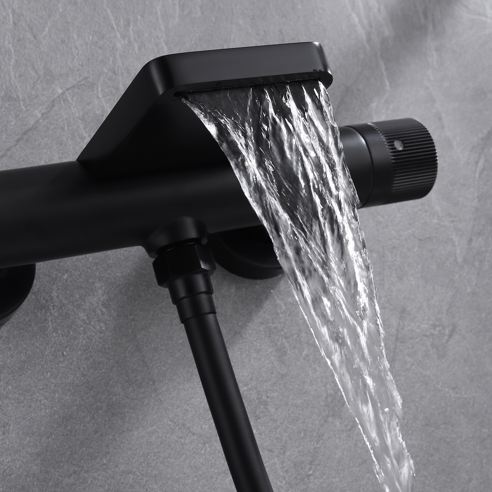 Casainc Bathtub Faucet Set with 1.5 GPM Handheld Shower and Adjustable Slide Bar (Matte Black)-CASAINC