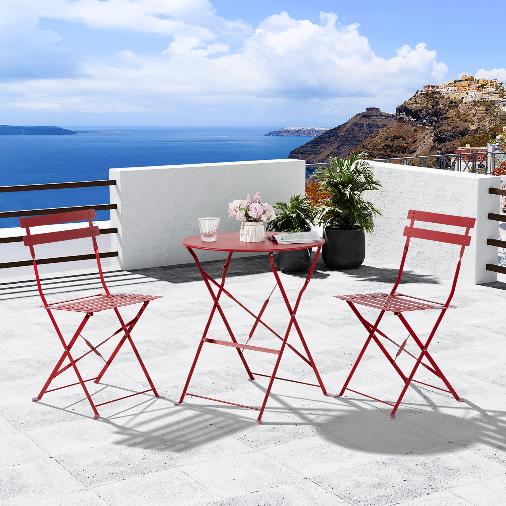 3 piece 2024 red bistro set