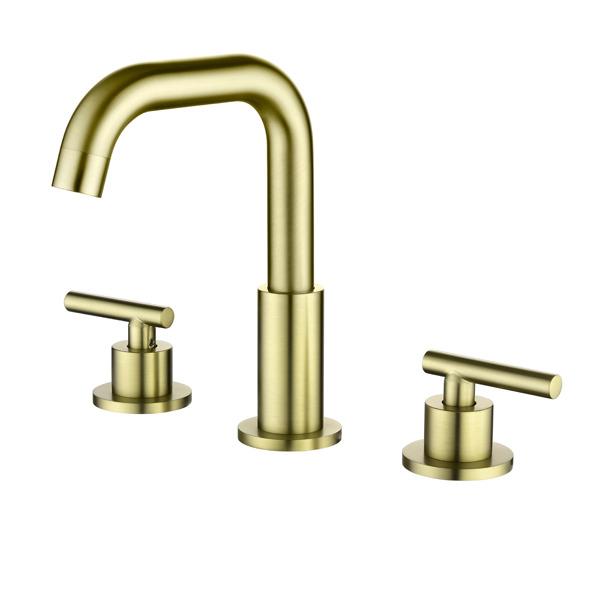 Casainc 8-in Widespread 2-Handle Mid-Arc Bathroom Sink Faucet (Brushed Gold)-CASAINC