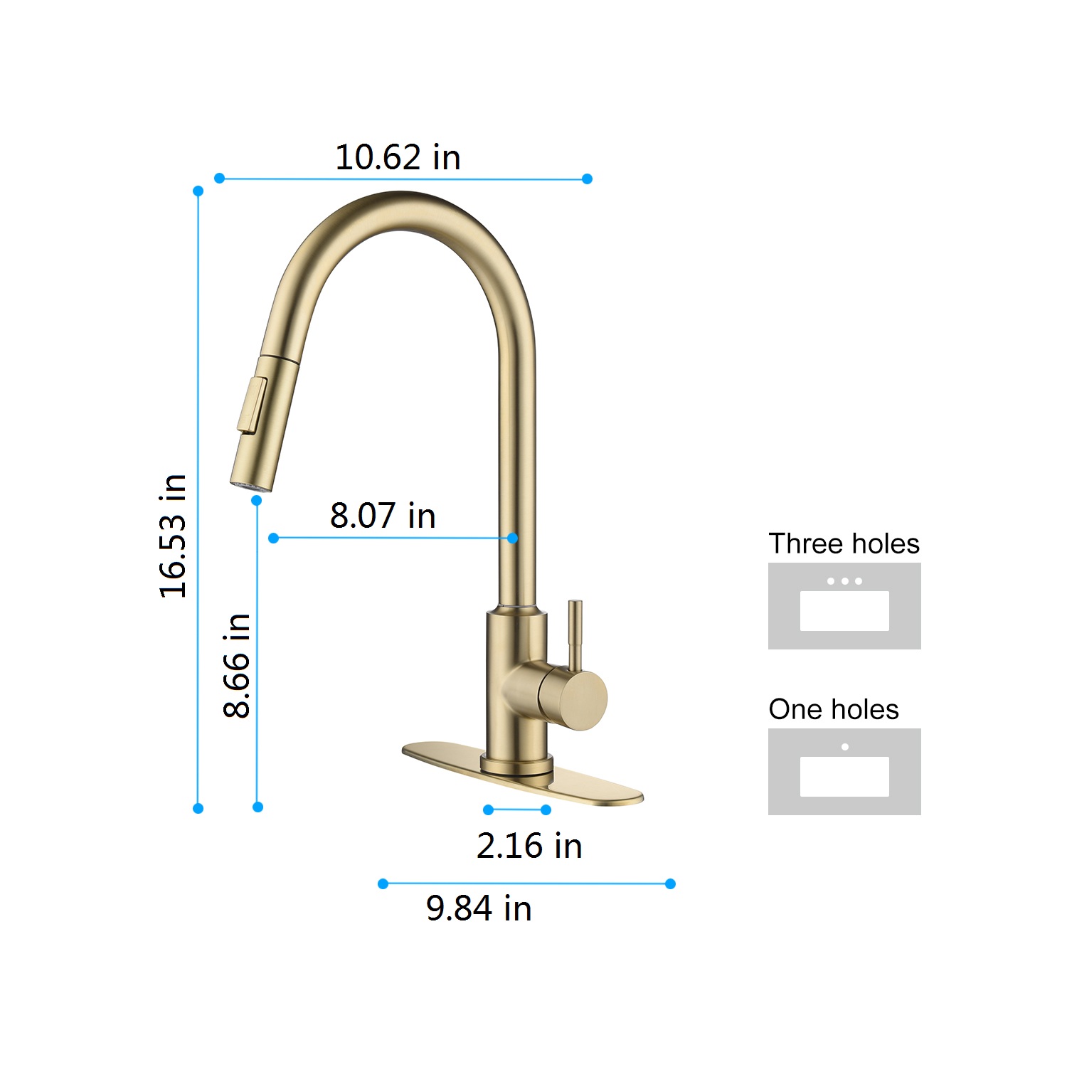 Touch Kitchen Faucet with Pull Down Sprayer-CASAINC