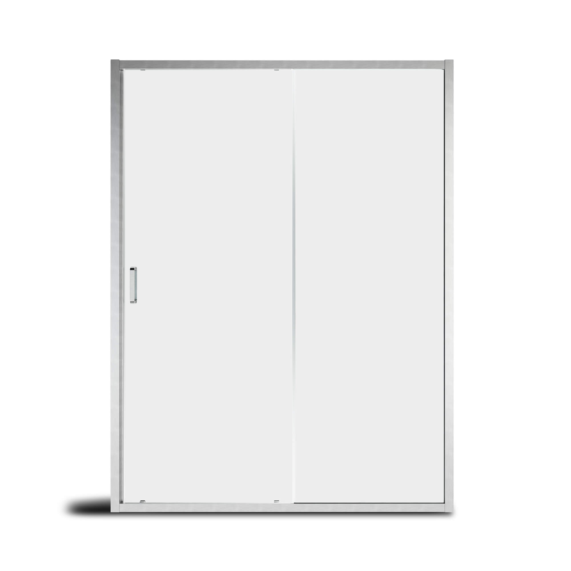 48" x 72" Framed Single Sliding Shower Door in Chrome/Brushed Nickel/M
