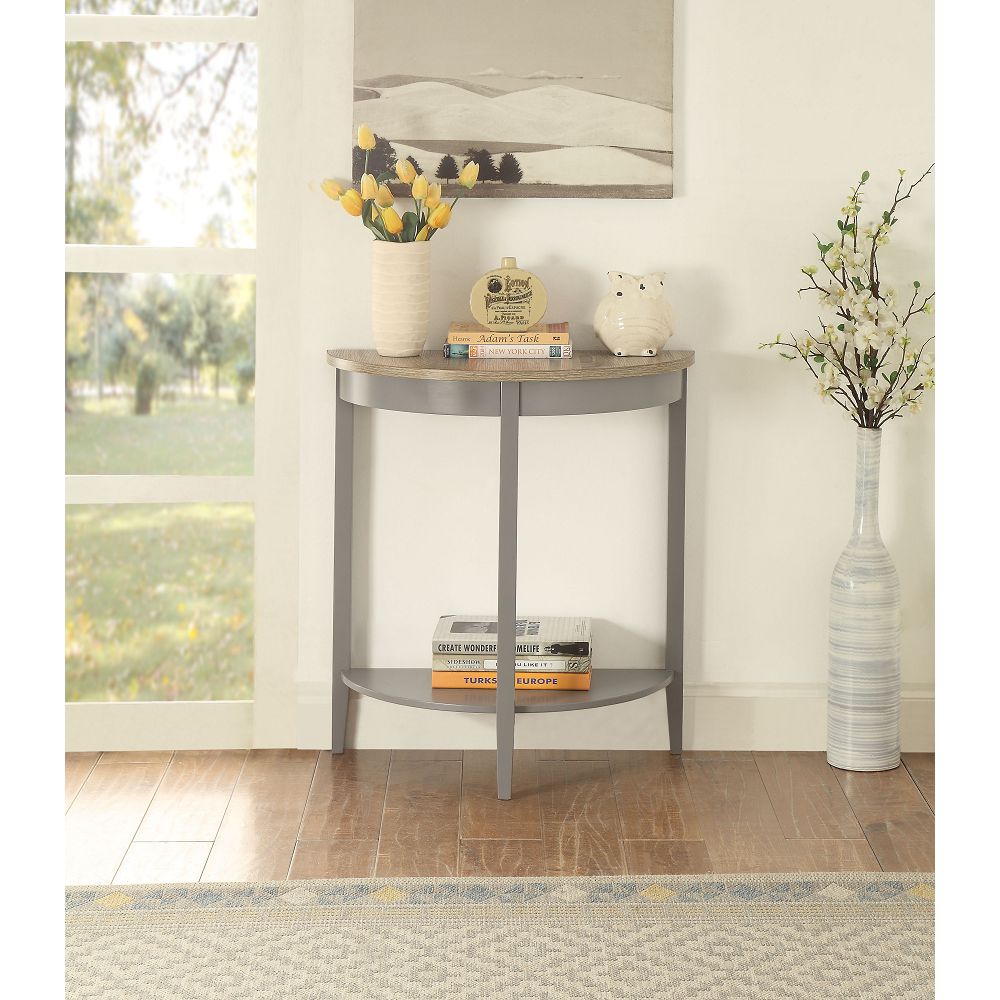 ACME Justino Console Table in Gray Oak & Gray-CASAINC