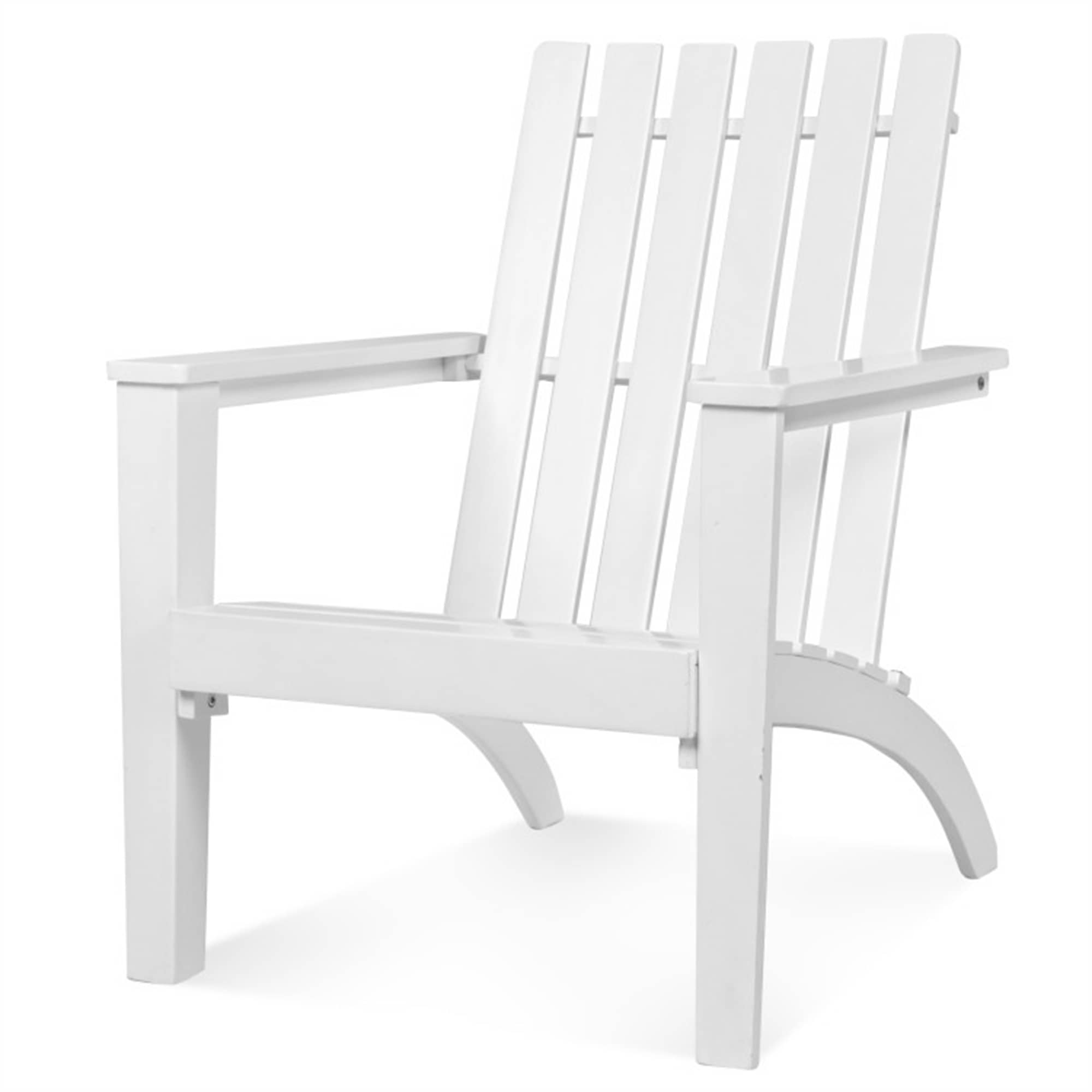 Outdoor Durable Patio Acacia Wood Adirondack Lounge Armchair CASAINC