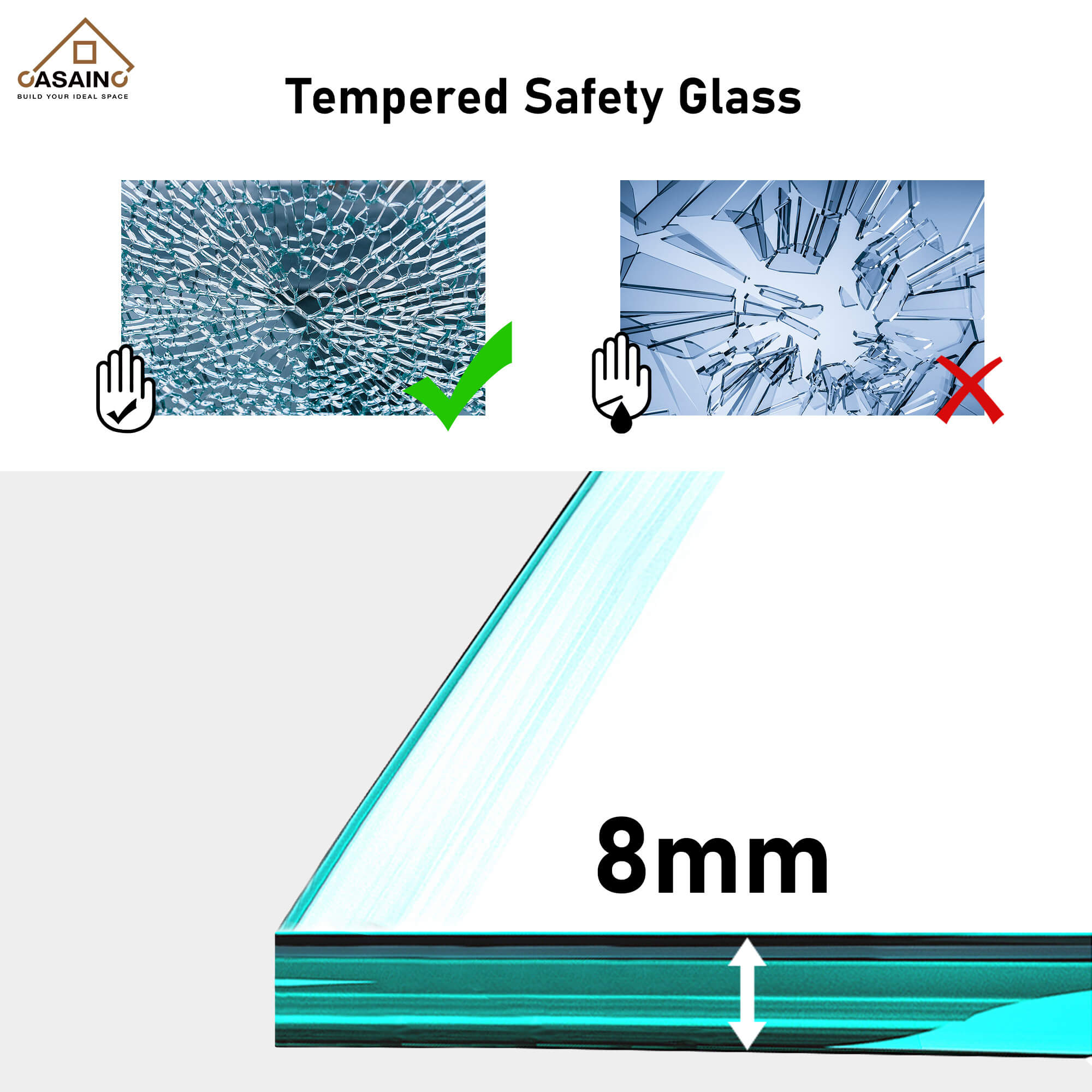 48"x76" Frameless Double Sliding Shower Door in Matte Black/Chrome/Bru