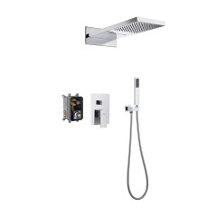 2-Spray 22-In Wall Mounted Shower System With Handheld Shower Hand ...