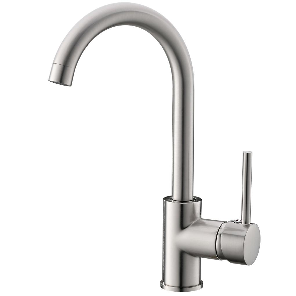 CASAINC Single-Handle Standard Kitchen Faucet in Brushed Nickel-CASAINC