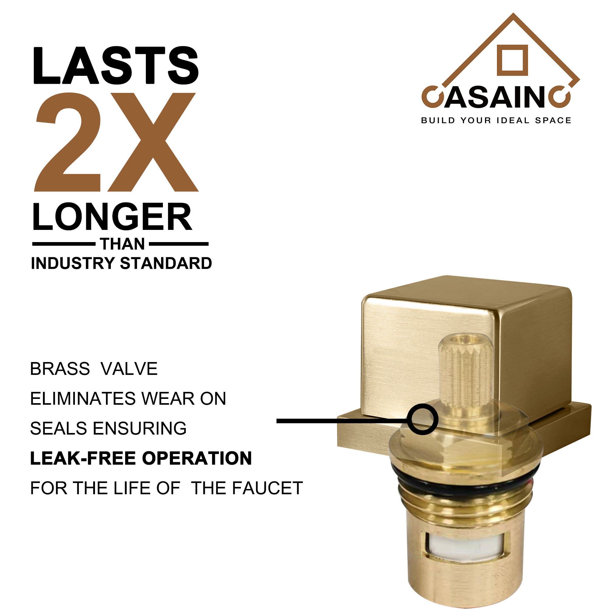 CASAINC Hot Sale 5 hole Bathtub Faucet With Handheld Shower Head