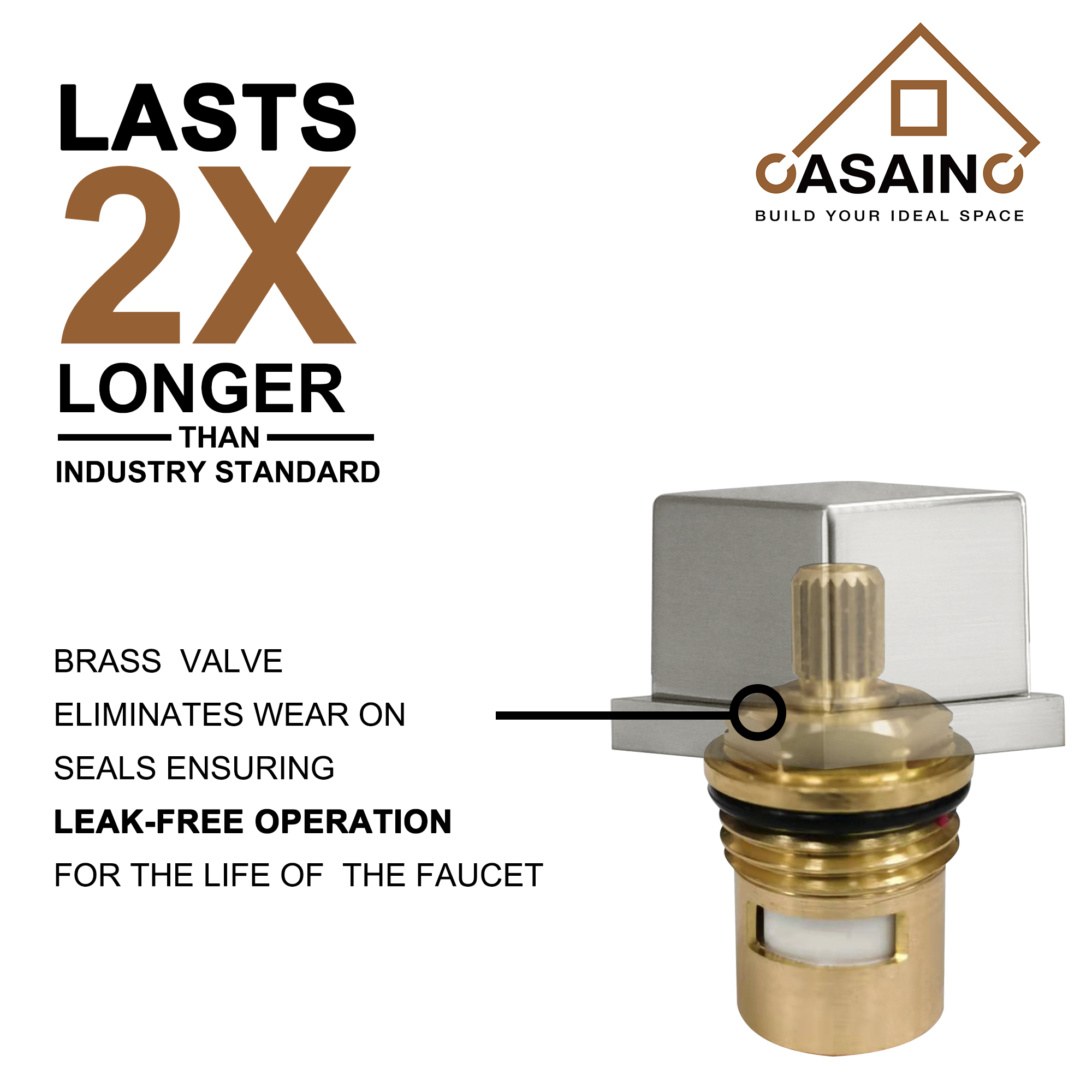 CASAINC Hot Sale 5 hole Bathtub Faucet With Handheld Shower Head