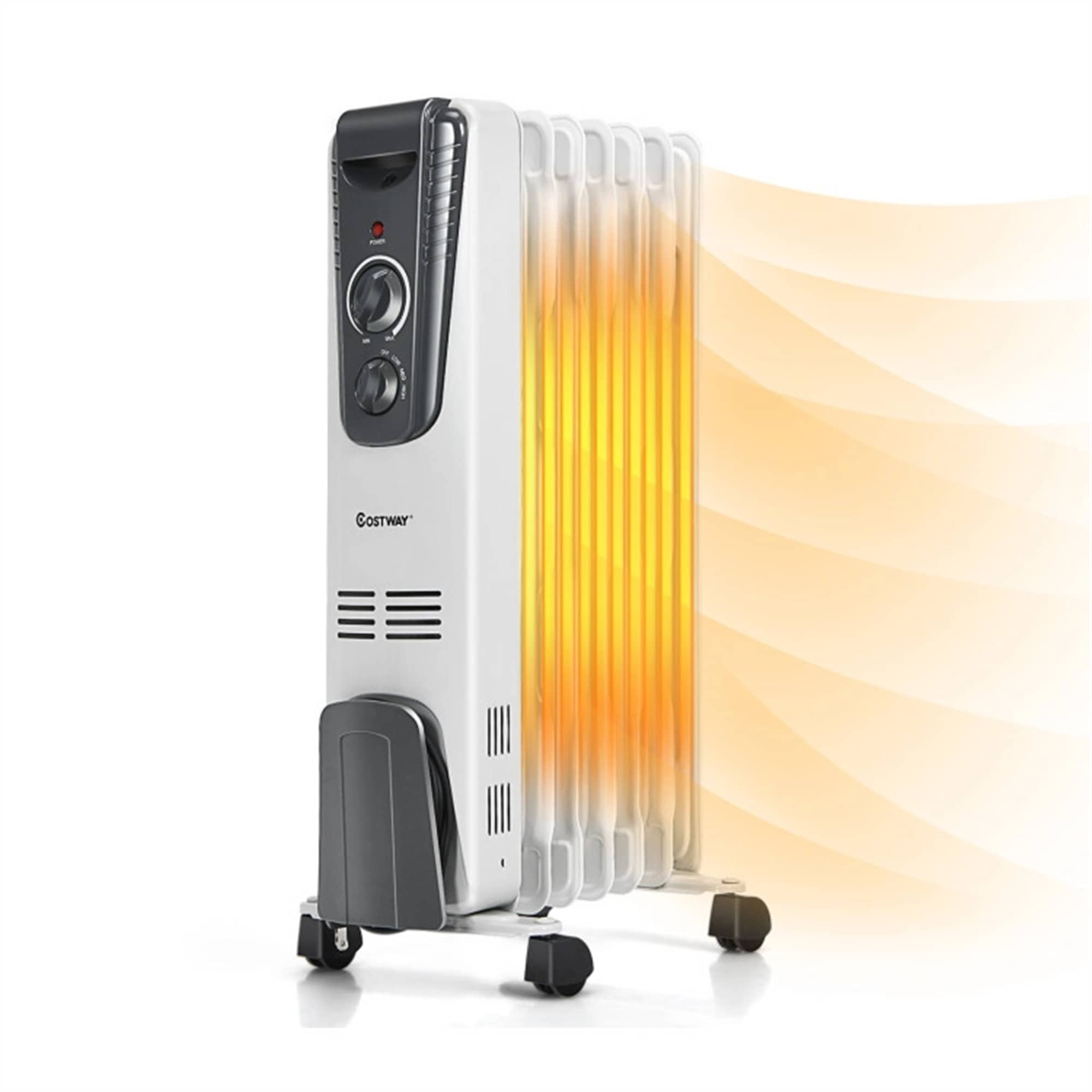 CASAINC 1500 W Electric Portable Oil Filled Space Heater with Adjustable Thermostat