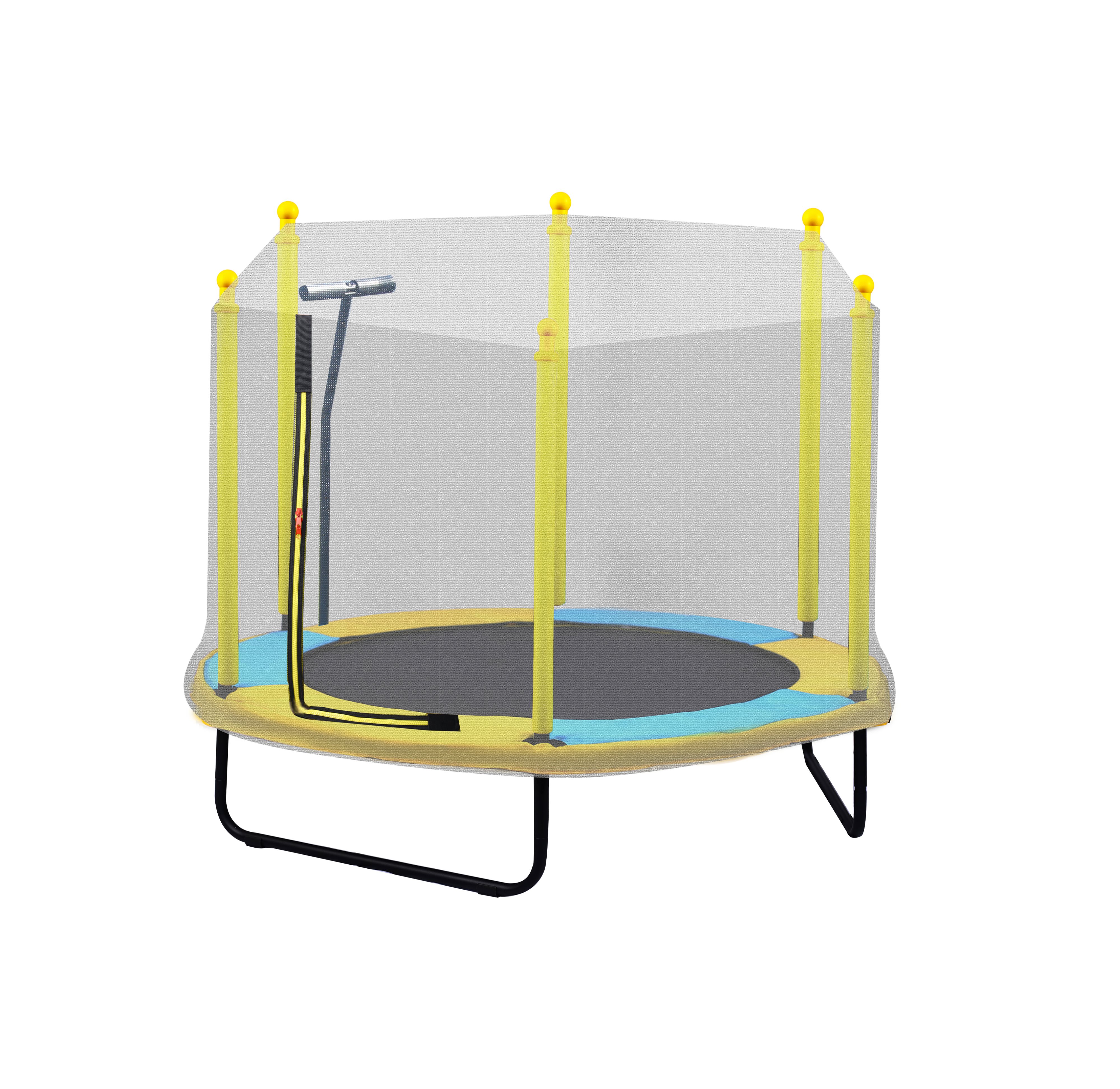 Kids Trampoline for Toddlers with Net, 60in Toddler Trampoline with Enclosure, Mini Trampoeline Indoor-CASAINC