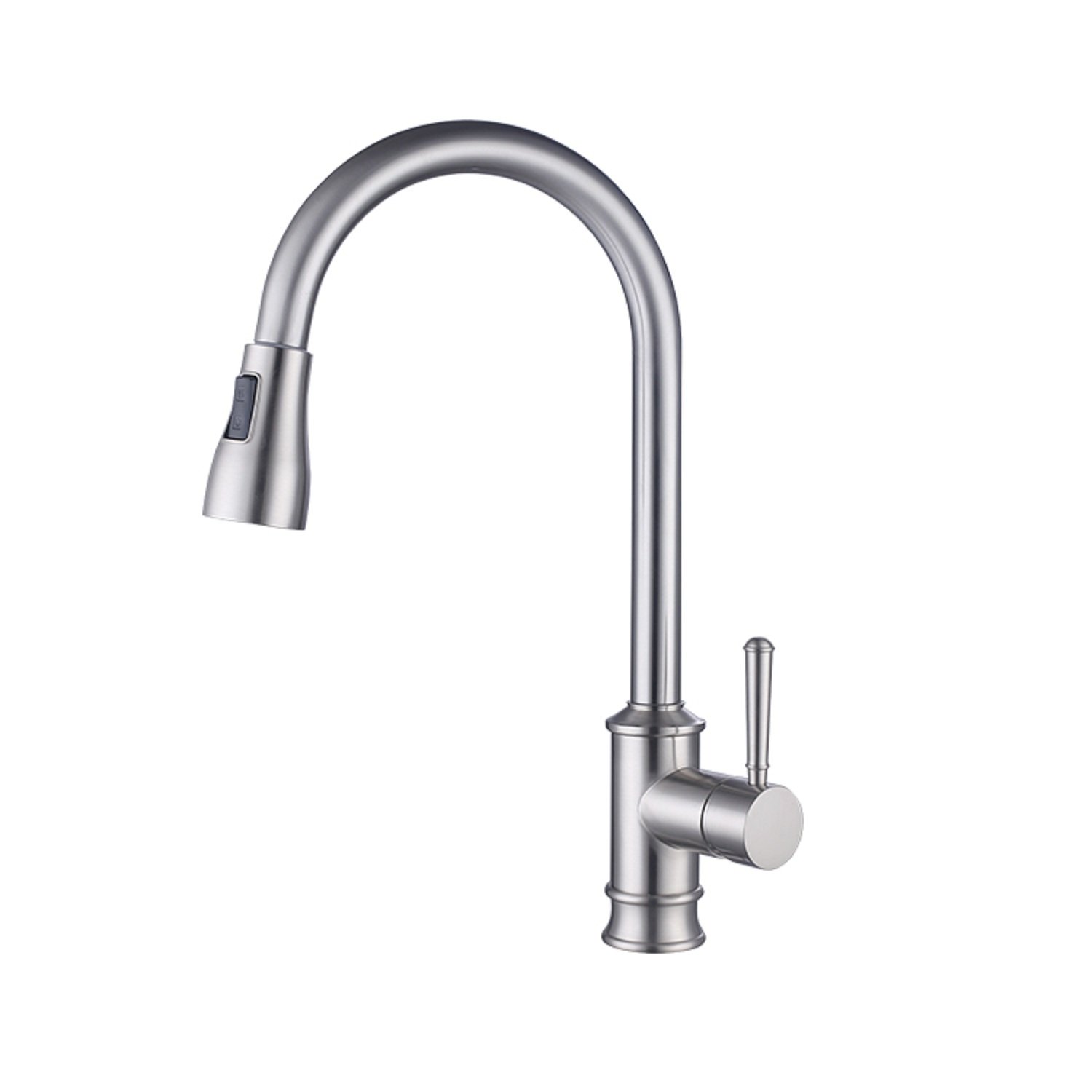 CASAINC Single Handle High Arc Pull out Kitchen Faucet in Brushed Nickel-CASAINC