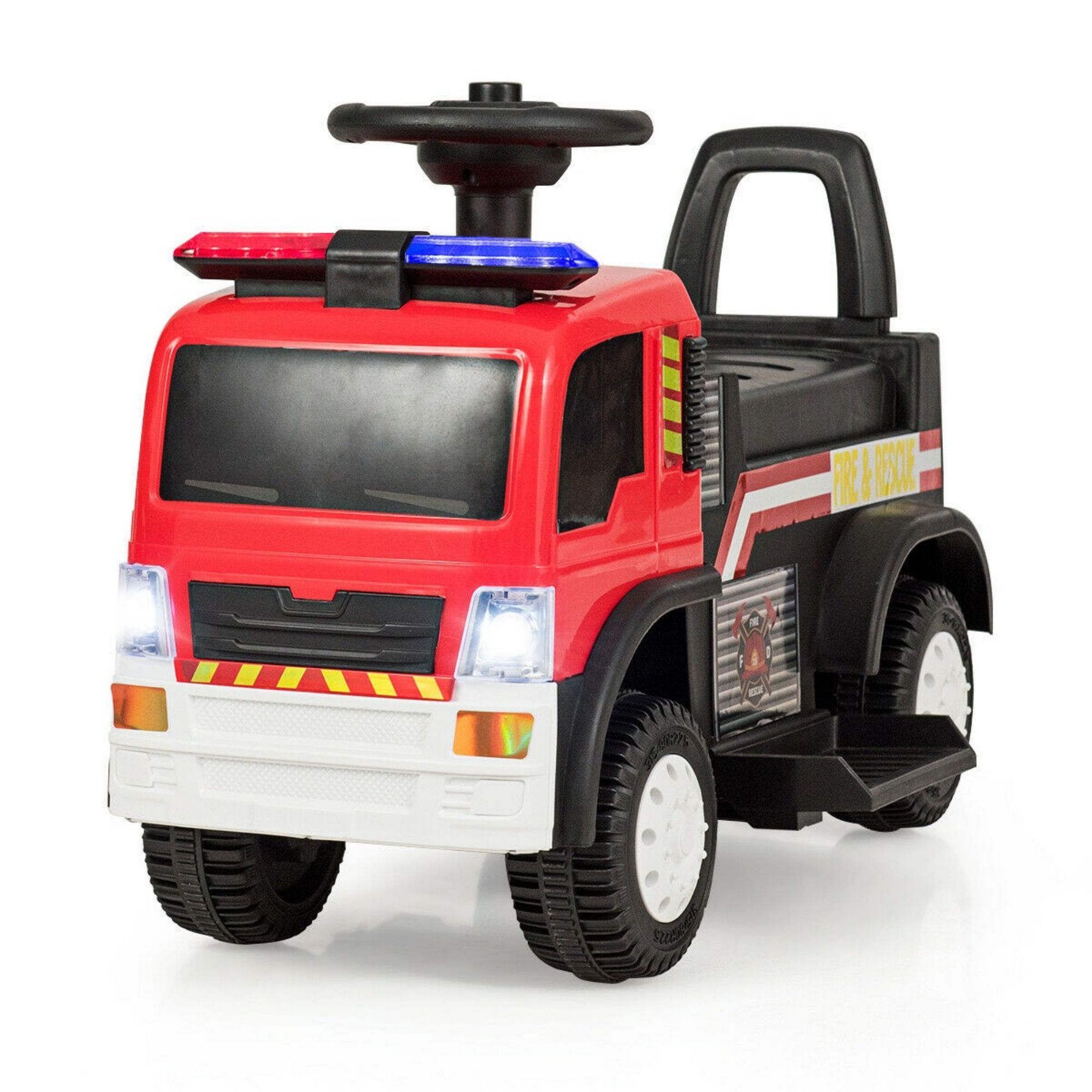 Kids 6V Battery Powered Electric Ride On Fire Truck-CASAINC