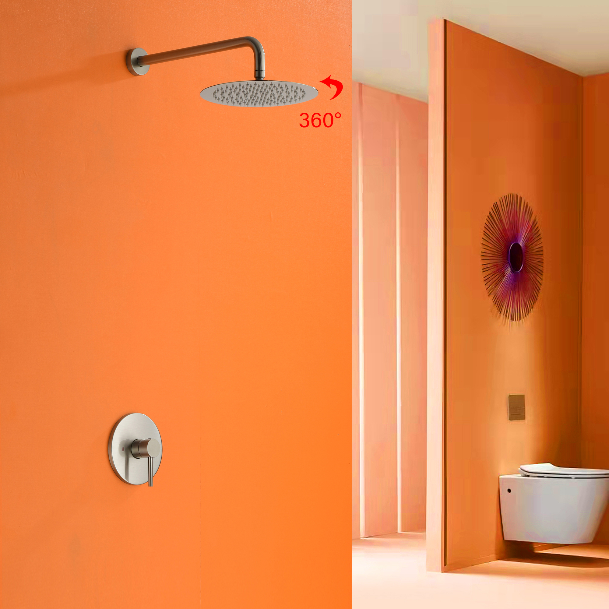 Complete Shower System With Rough-In Valve-CASAINC