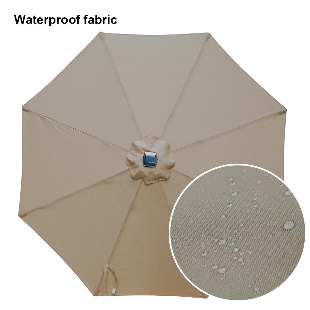 Casainc Outdoor Patio 9 ft. Aluminum Tilt Half Beach Umbrella in Sand Without Base-CASAINC