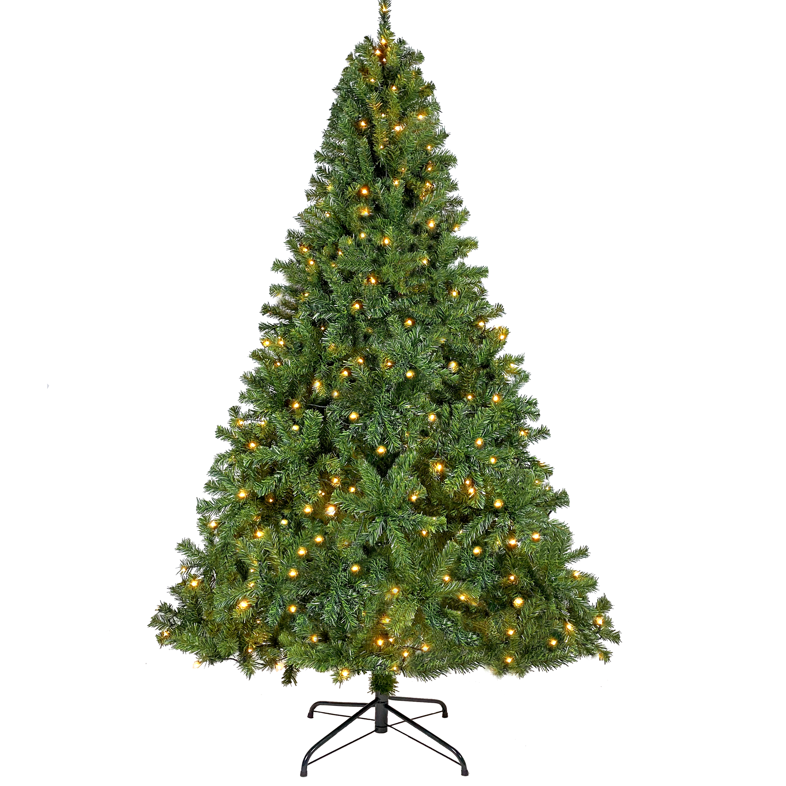 7.5FT Hinged Fraser Fir Artificial Fir Christmas Tree Holiday Decoration w/1,250 Lush Branch Tips, 350 LED Lights-CASAINC