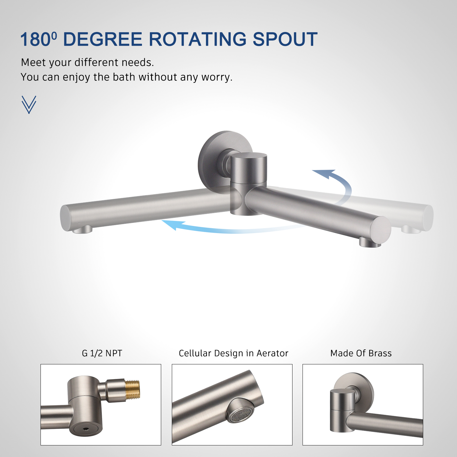 Casainc Round 3 Functions Wall Mount Dual Shower Heads Shower System In Black