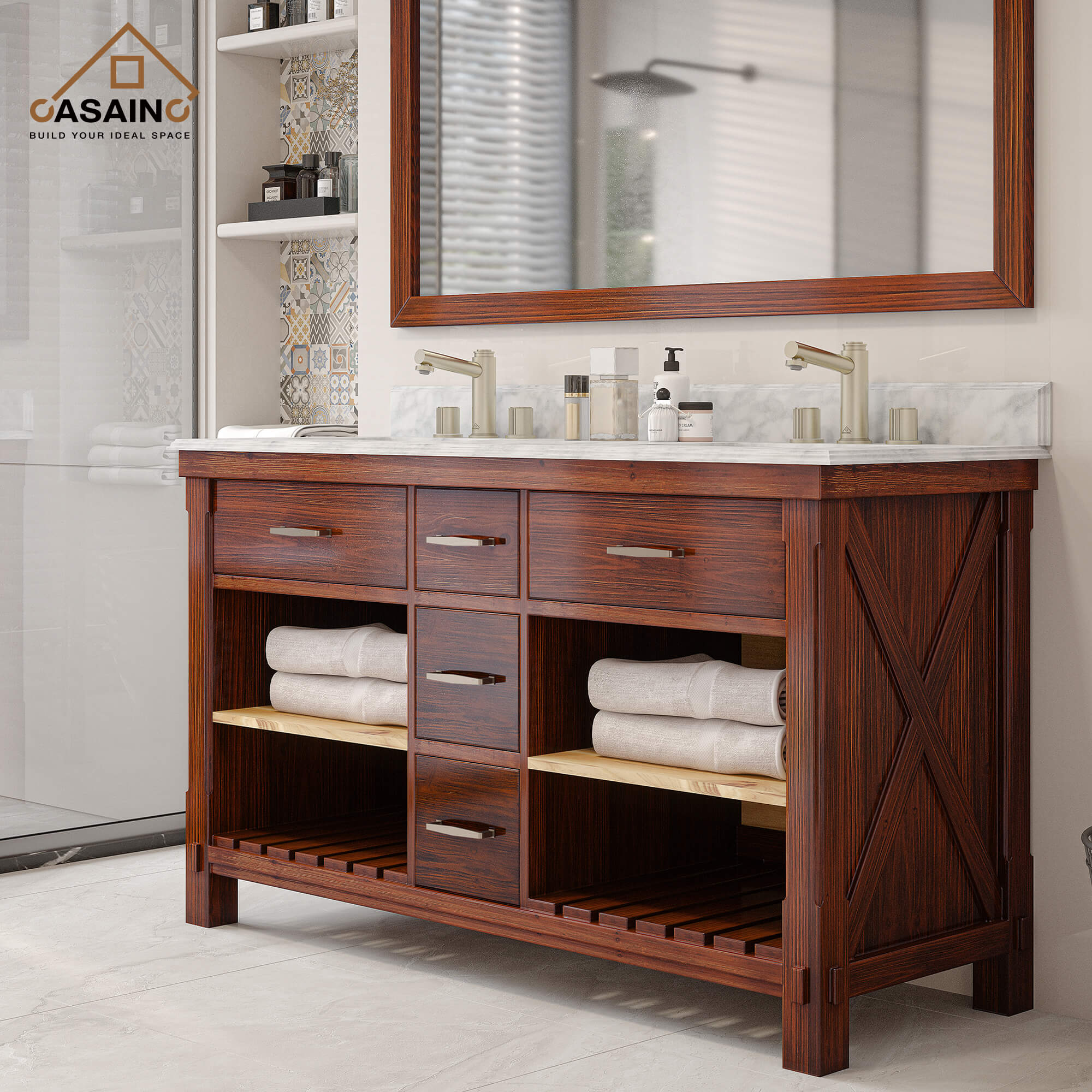 Bathroom sink high quality cabinet and top