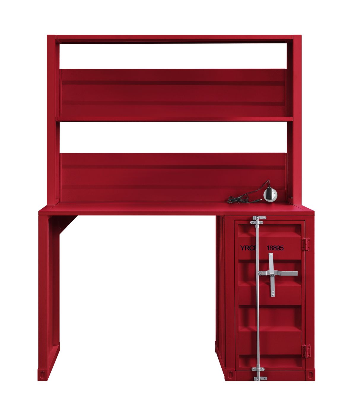 ACME Cargo Desk & Hutch, Red