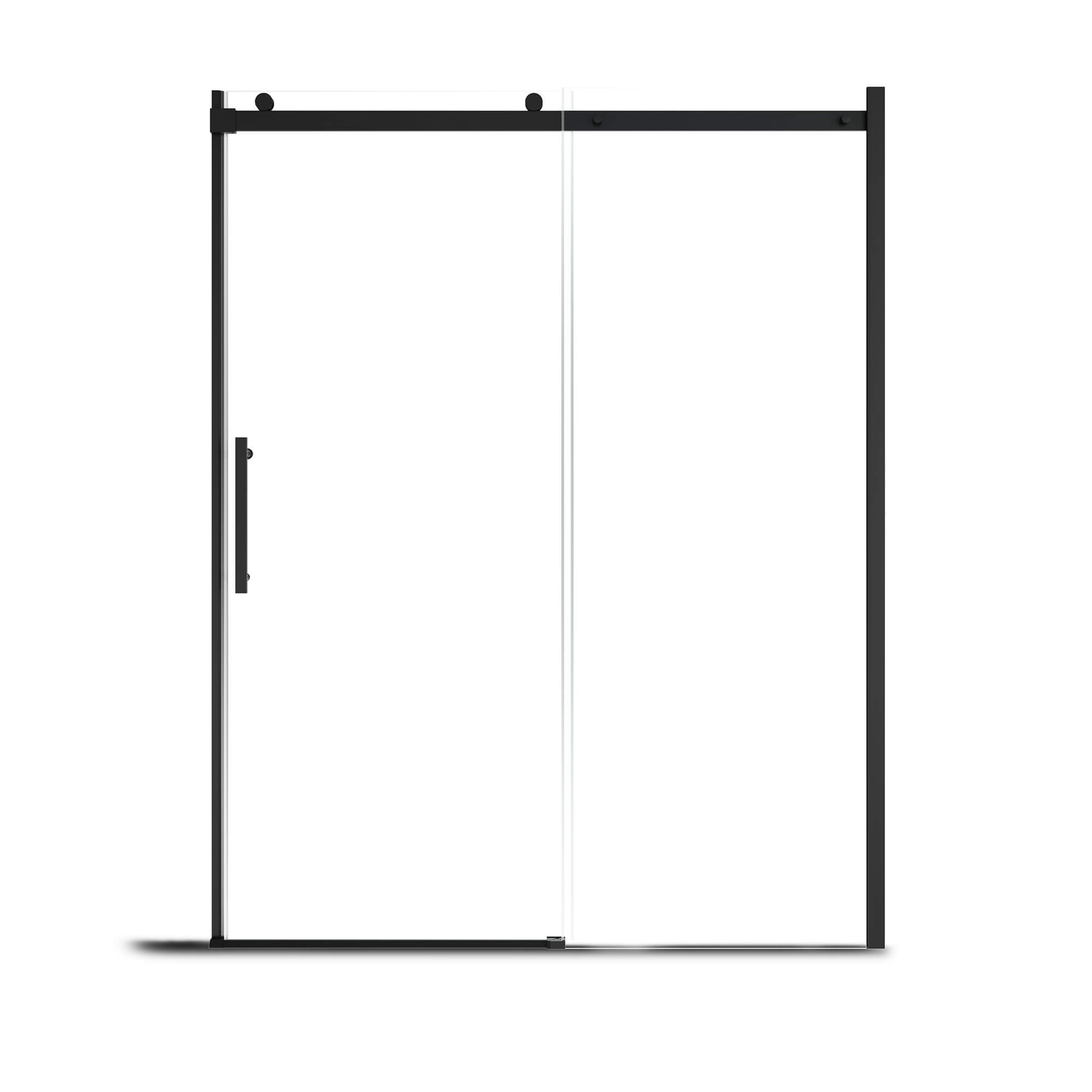 60"x76" Frameless Single Sliding Shower Door in Chrome/Brushed Nickel/