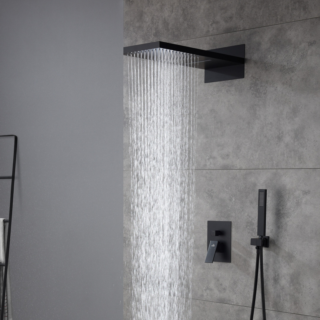 2-Spray 22-In Wall Mounted Shower System With Handheld Shower Hand ...