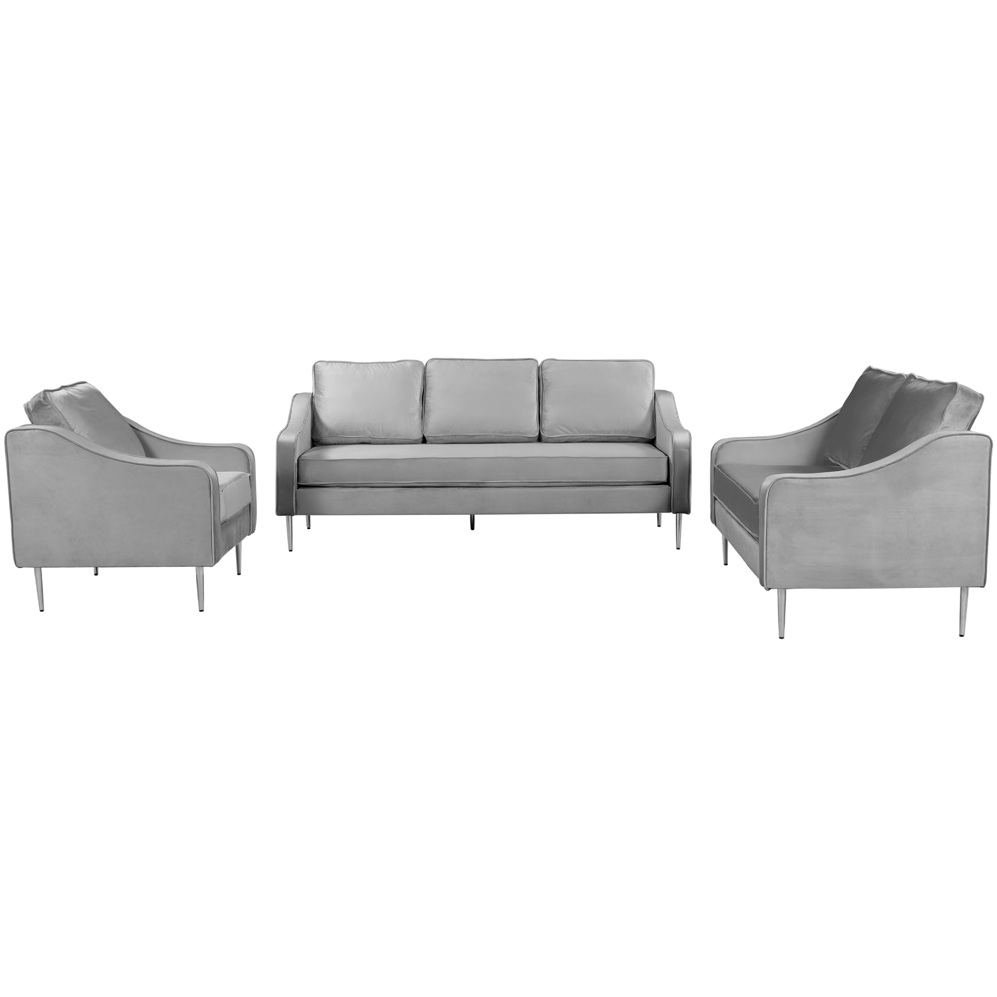 Orisfur. Modern Style Sofa Set Velvet Upholstered Couch Furniture for Home or Office (1+2+3 Seat)-CASAINC