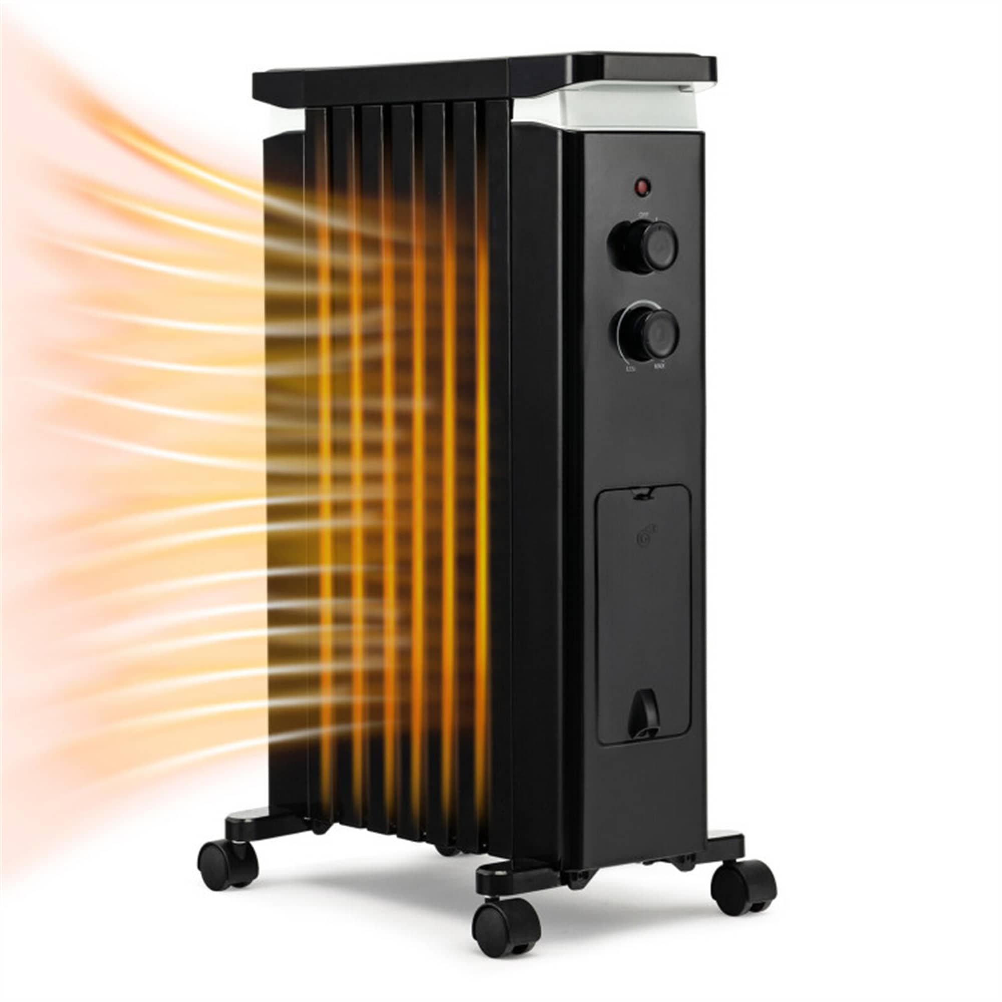 CASAINC 1500W Portable Oil Filled Radiator Heater with 3 Heat Settings